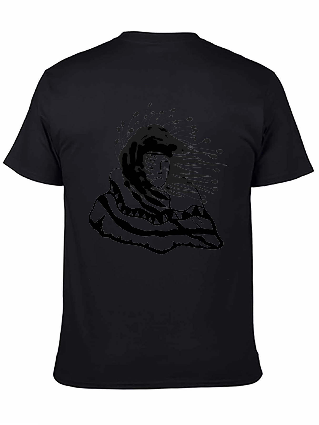 Graphic Print Black T-Shirt