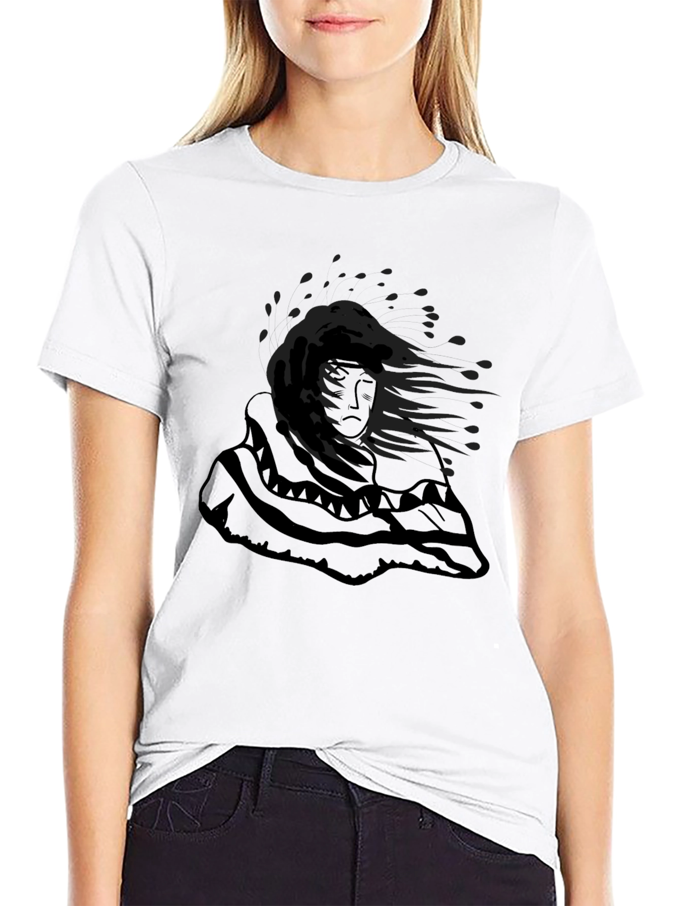 Graphic Print Black T-Shirt