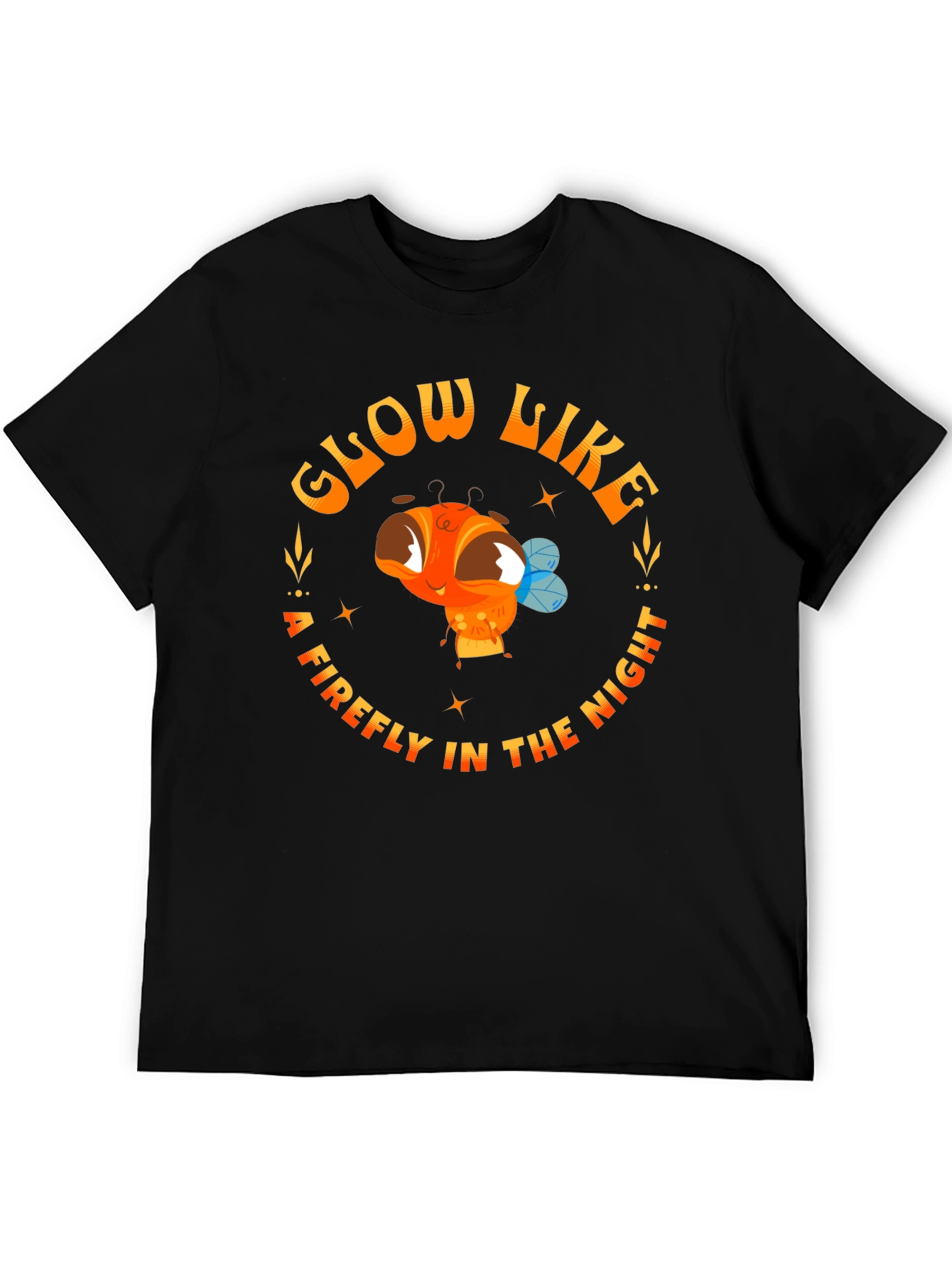 Glow Like A Firefly Black Graphic Tee
