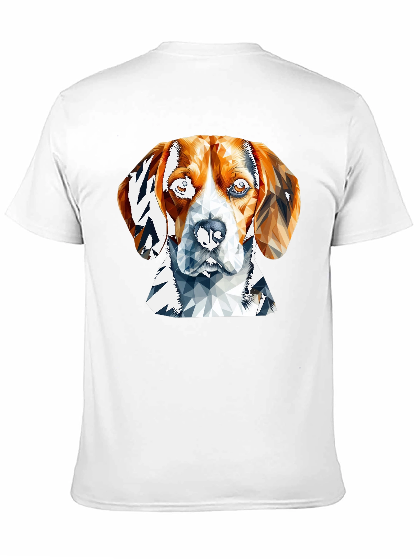 Geometric Beagle Dog Graphic Tee - Black