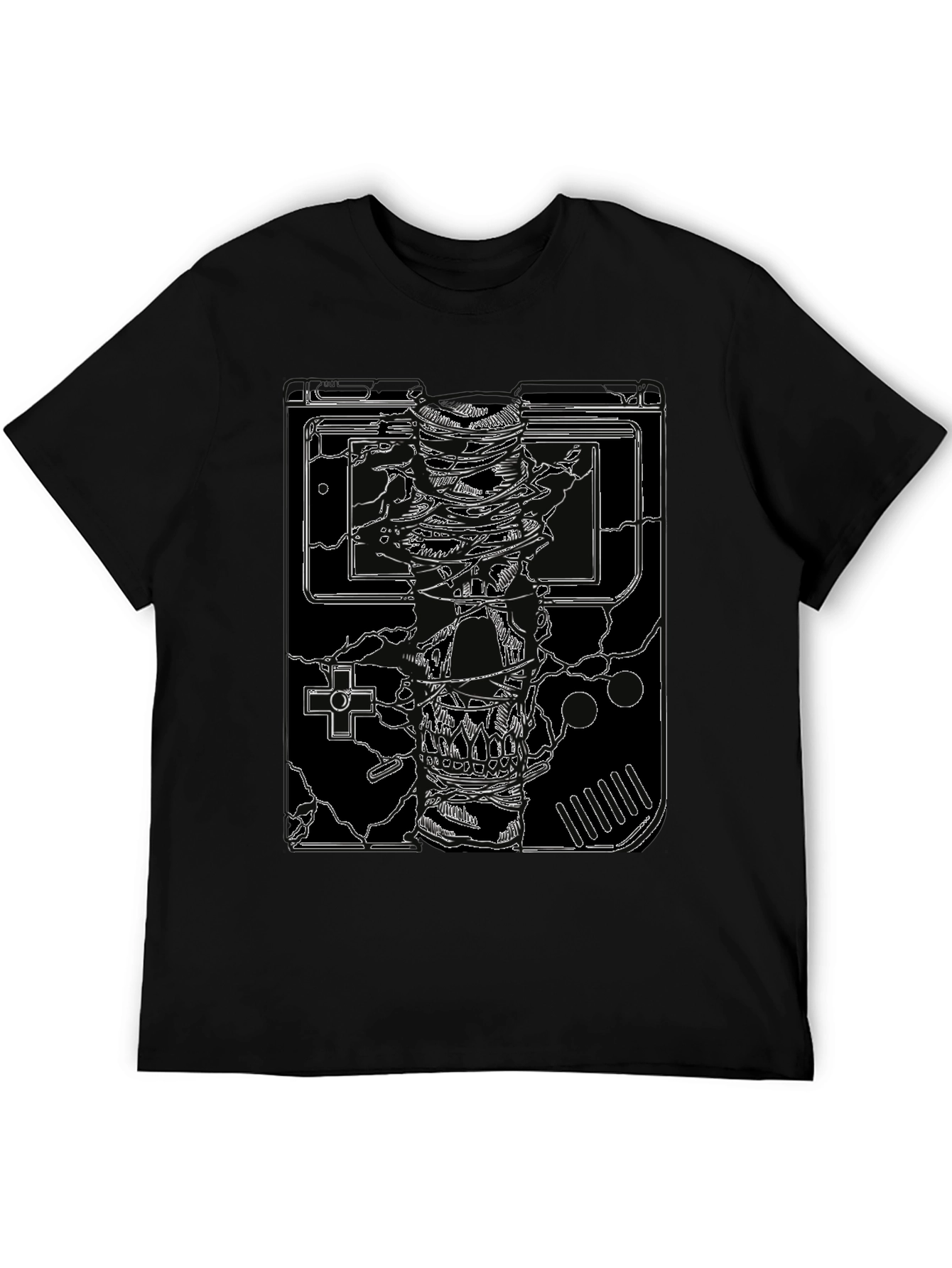 Game Over Skull T-Shirt - Retro Gamer Style