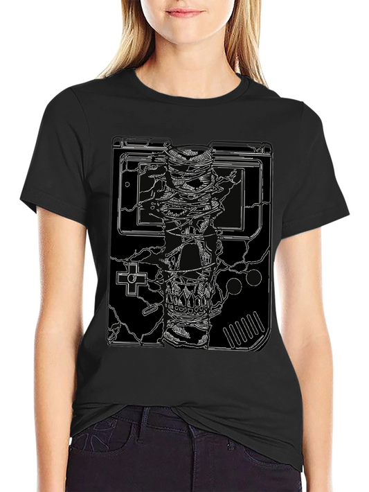 Game Over Skull T-Shirt - Retro Gamer Style