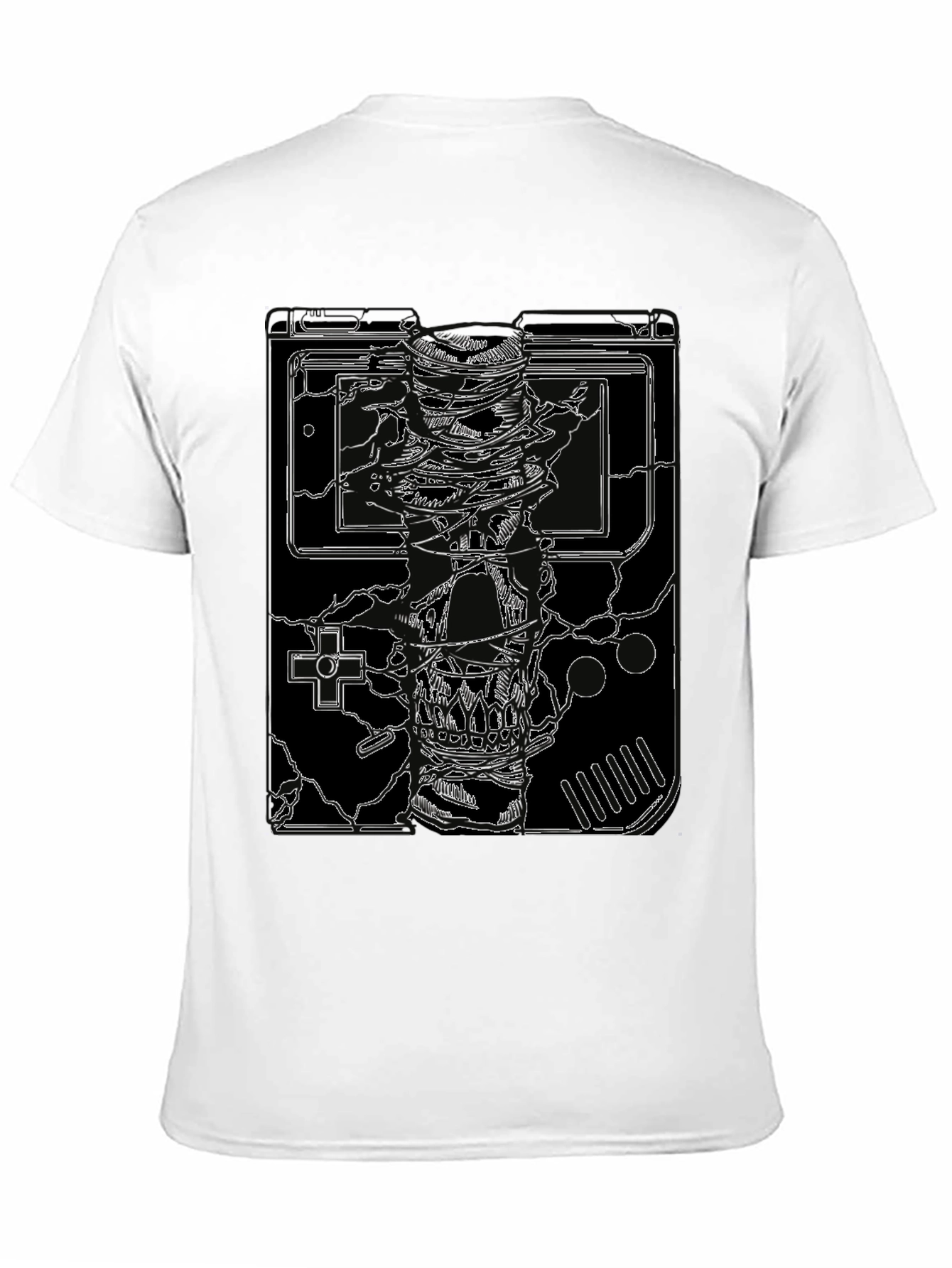 Game Over Skull T-Shirt - Retro Gamer Style