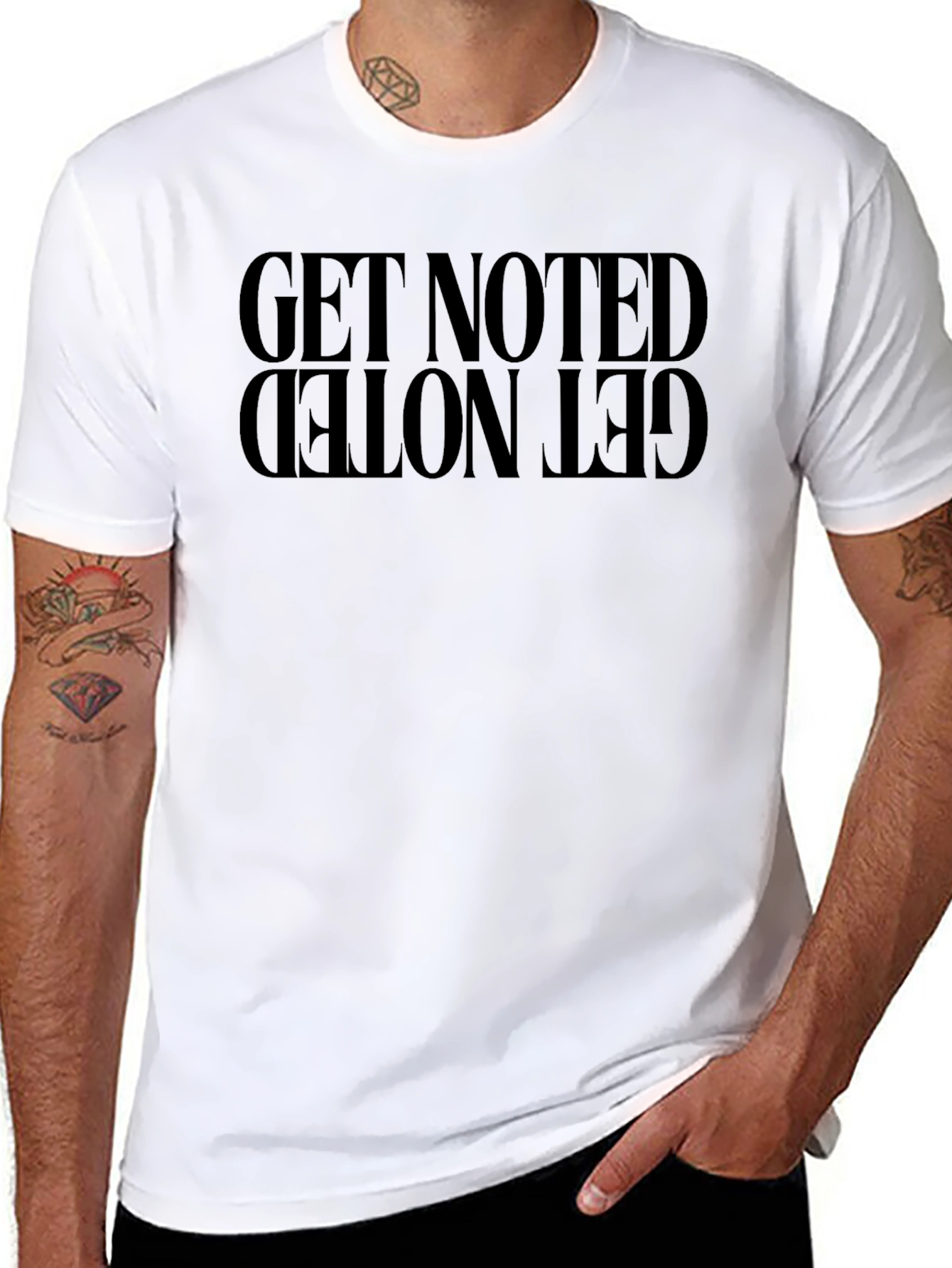 Get Noted Graphic Tee - Stylish Mens Black T-Shirt