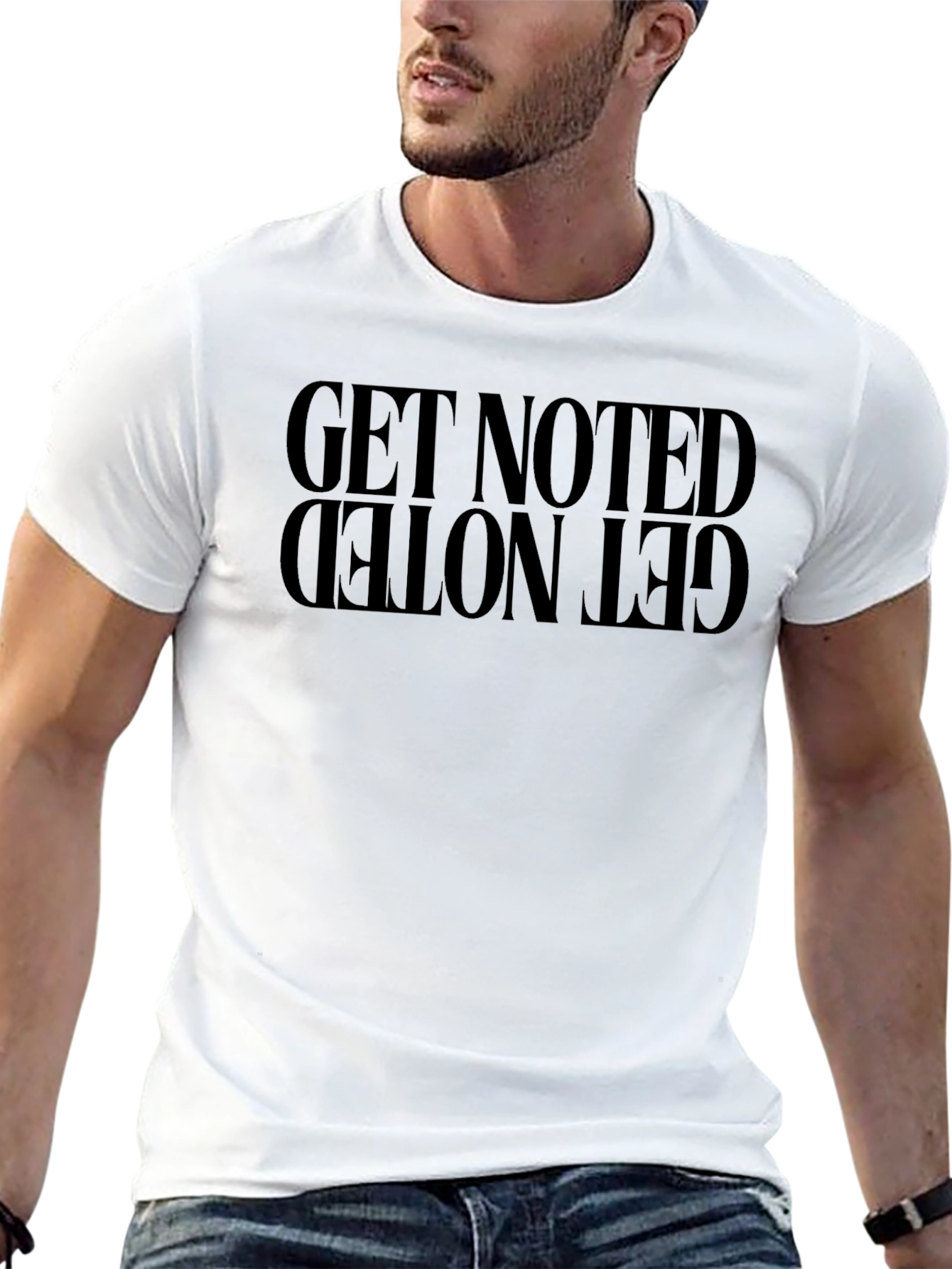 Get Noted Graphic Tee - Stylish Mens Black T-Shirt