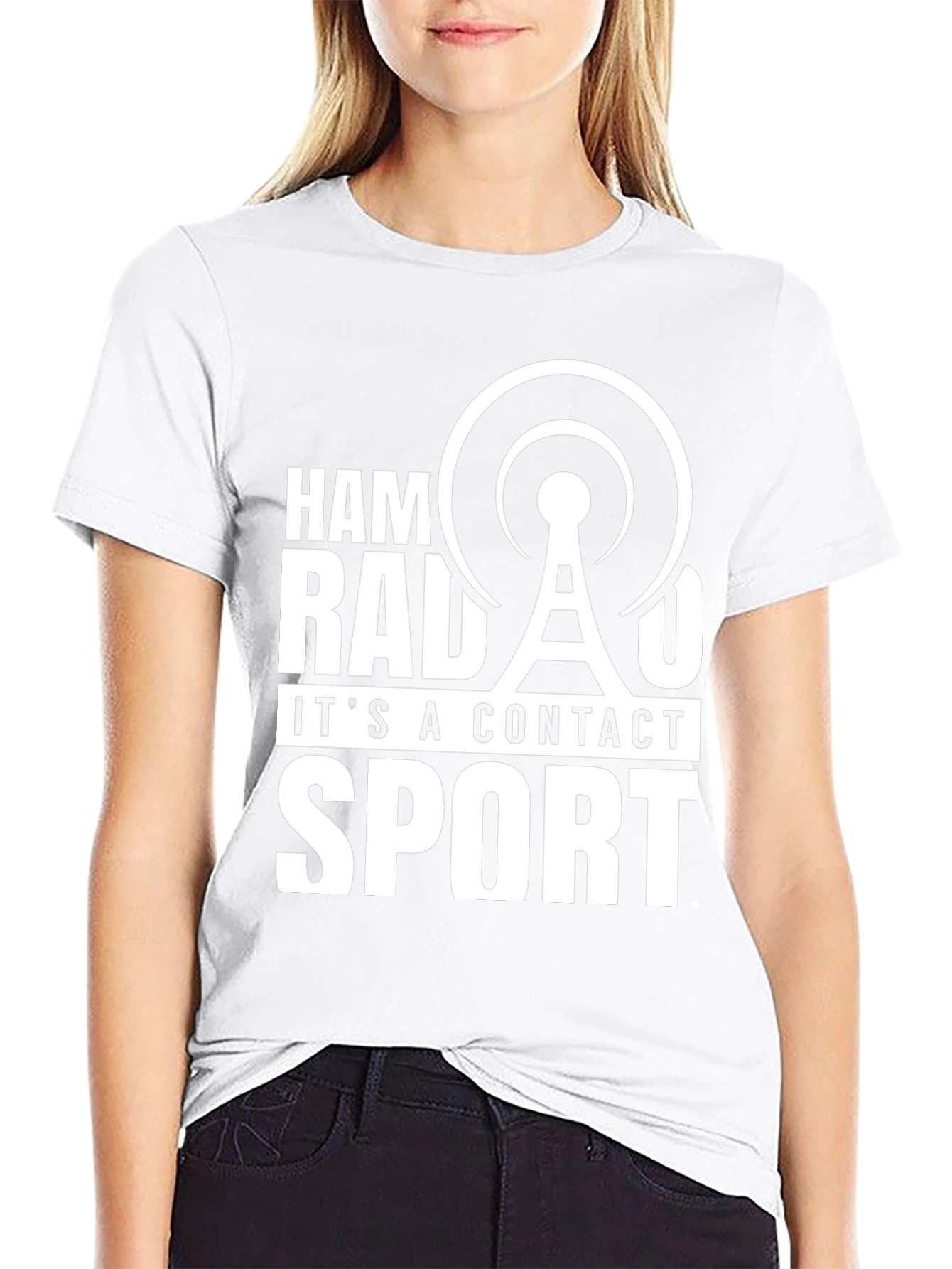 Ham Radio Contact Sport T-Shirt - Black