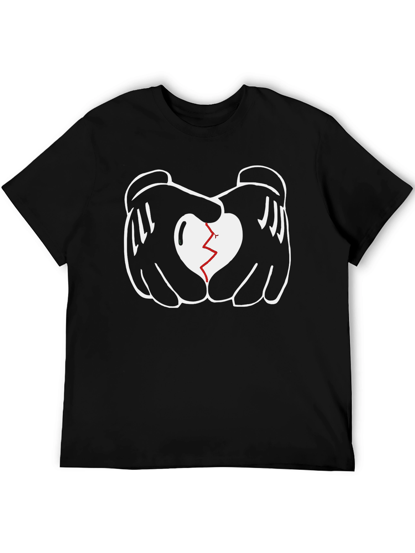 Heart Hands Graphic Tee - Black