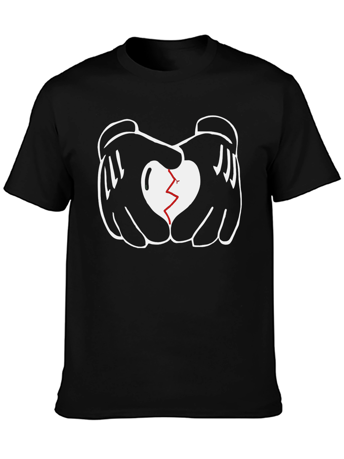 Heart Hands Graphic Tee - Black