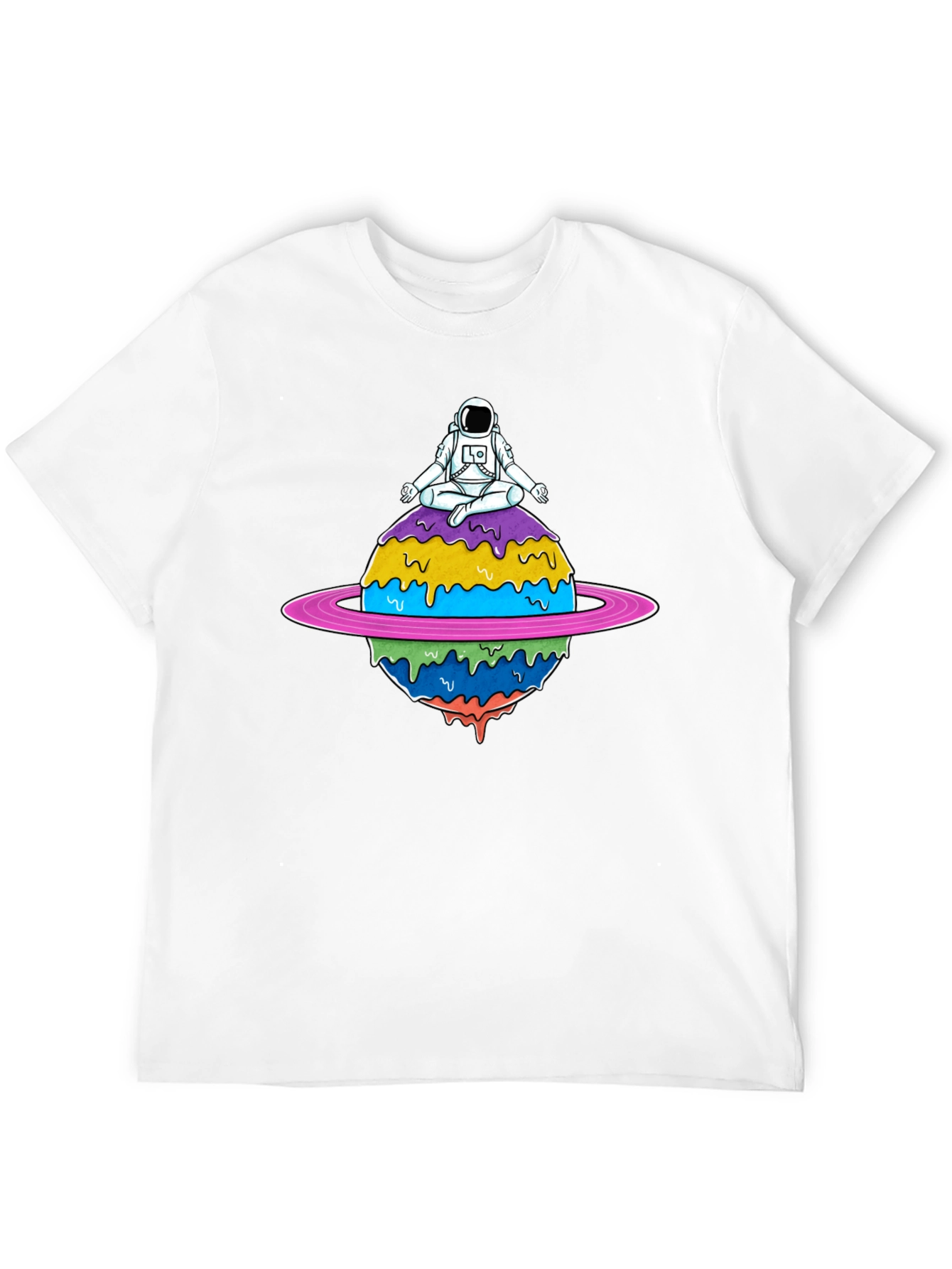 Astronaut Meditating on Planet T-Shirt