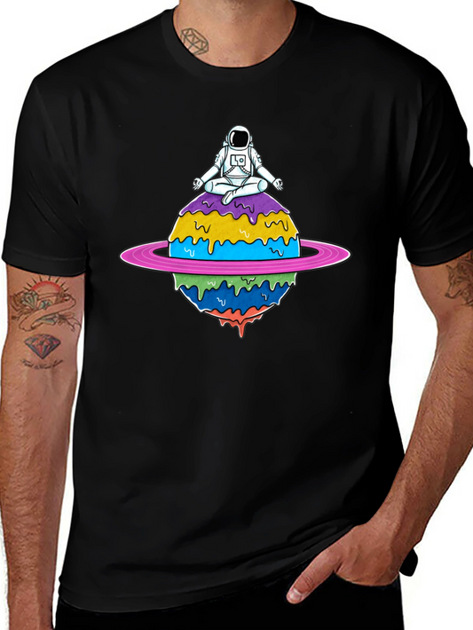 Astronaut Meditating on Planet T-Shirt