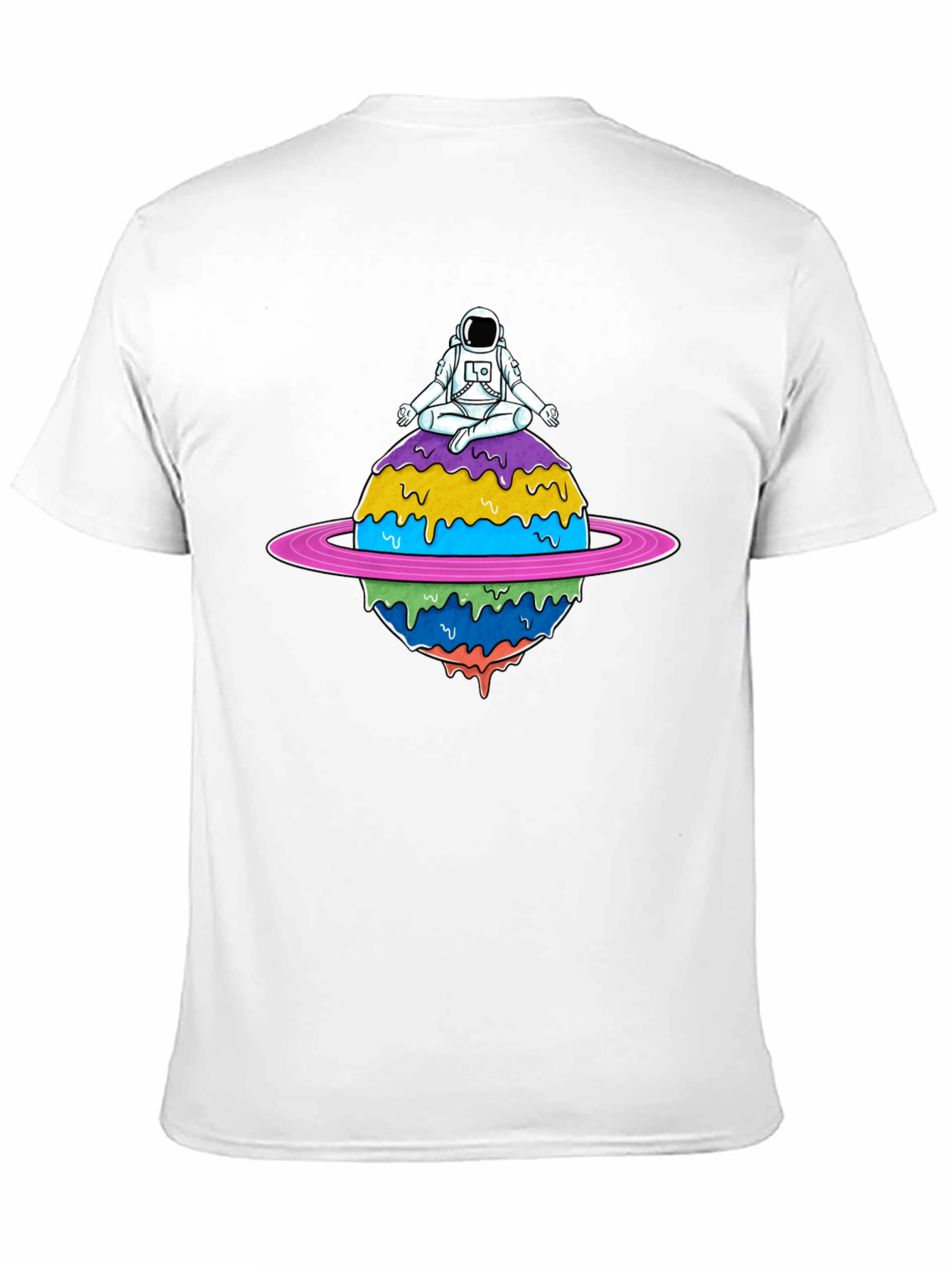 Astronaut Meditating on Planet T-Shirt