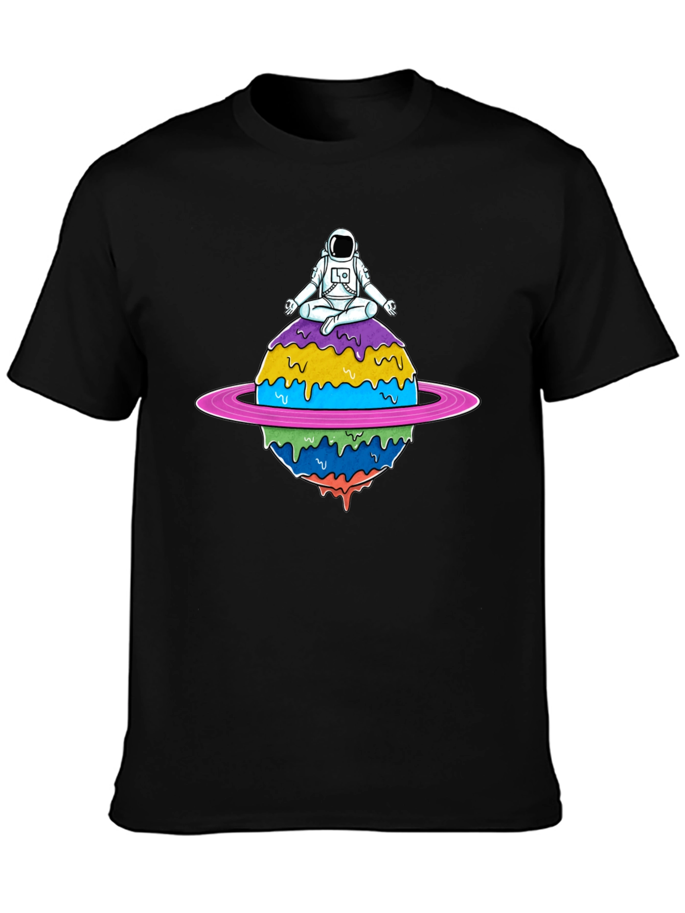 Astronaut Meditating on Planet T-Shirt