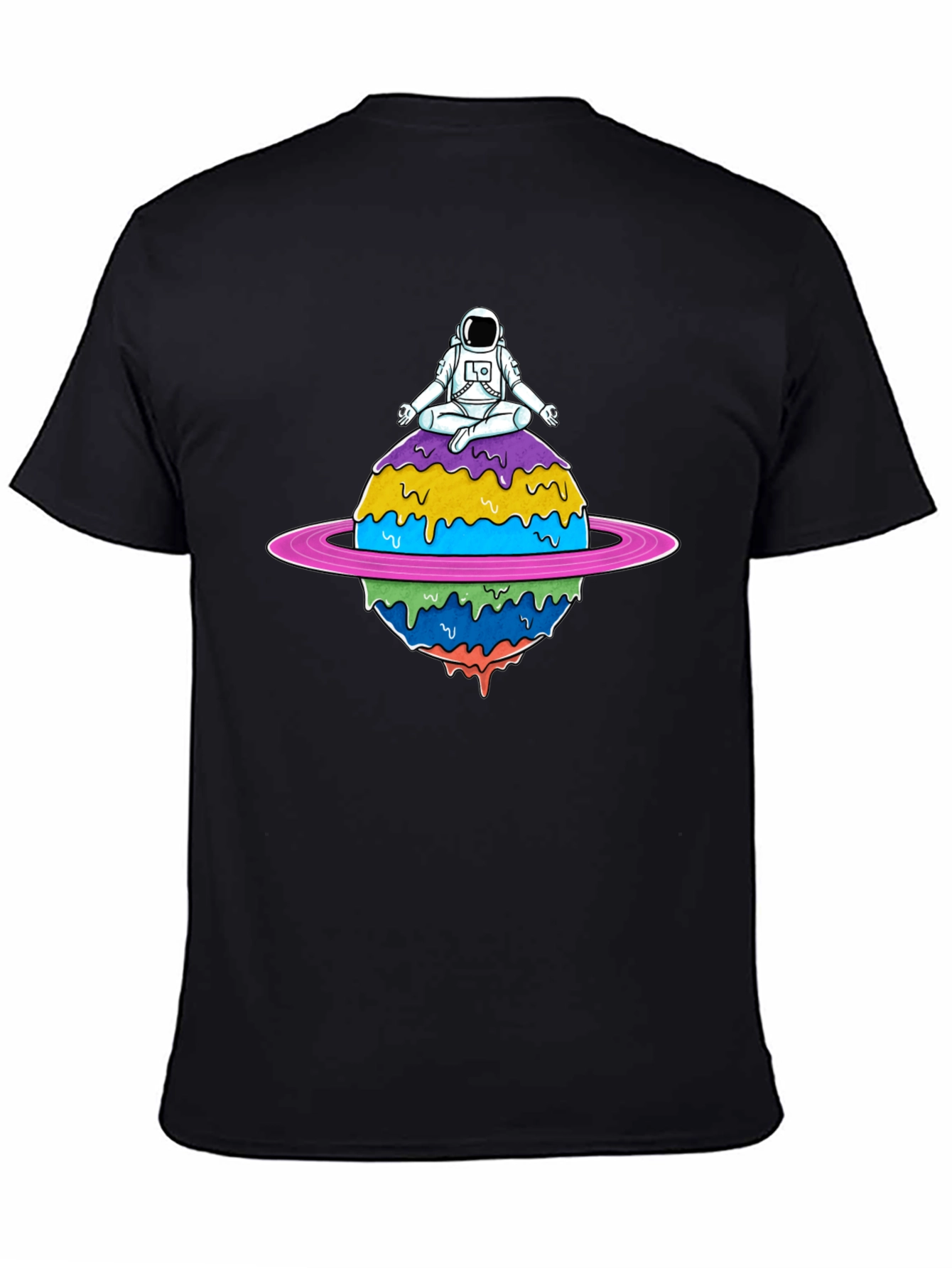 Astronaut Meditating on Planet T-Shirt