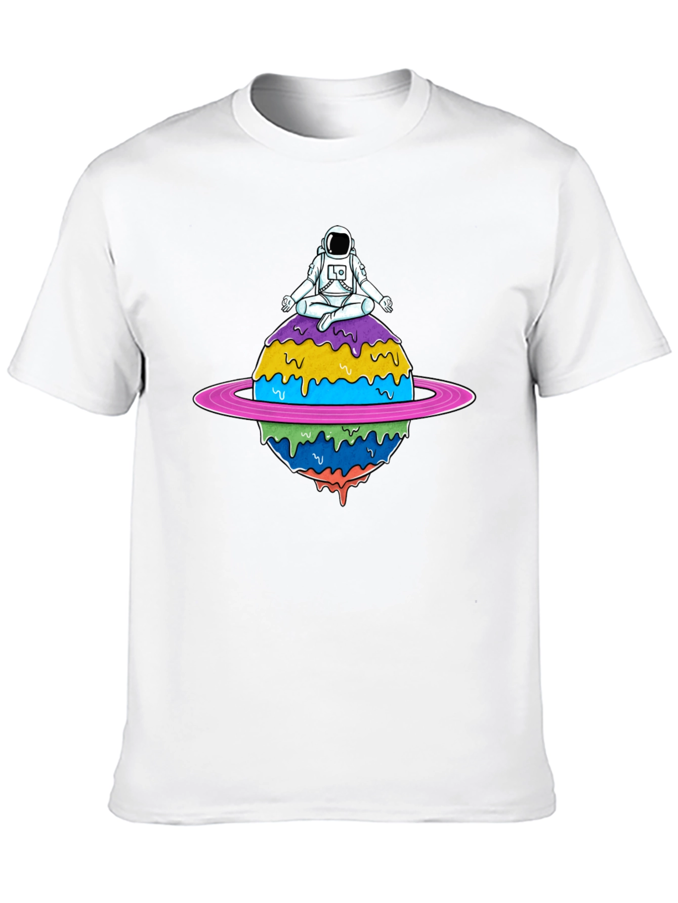 Astronaut Meditating on Planet T-Shirt