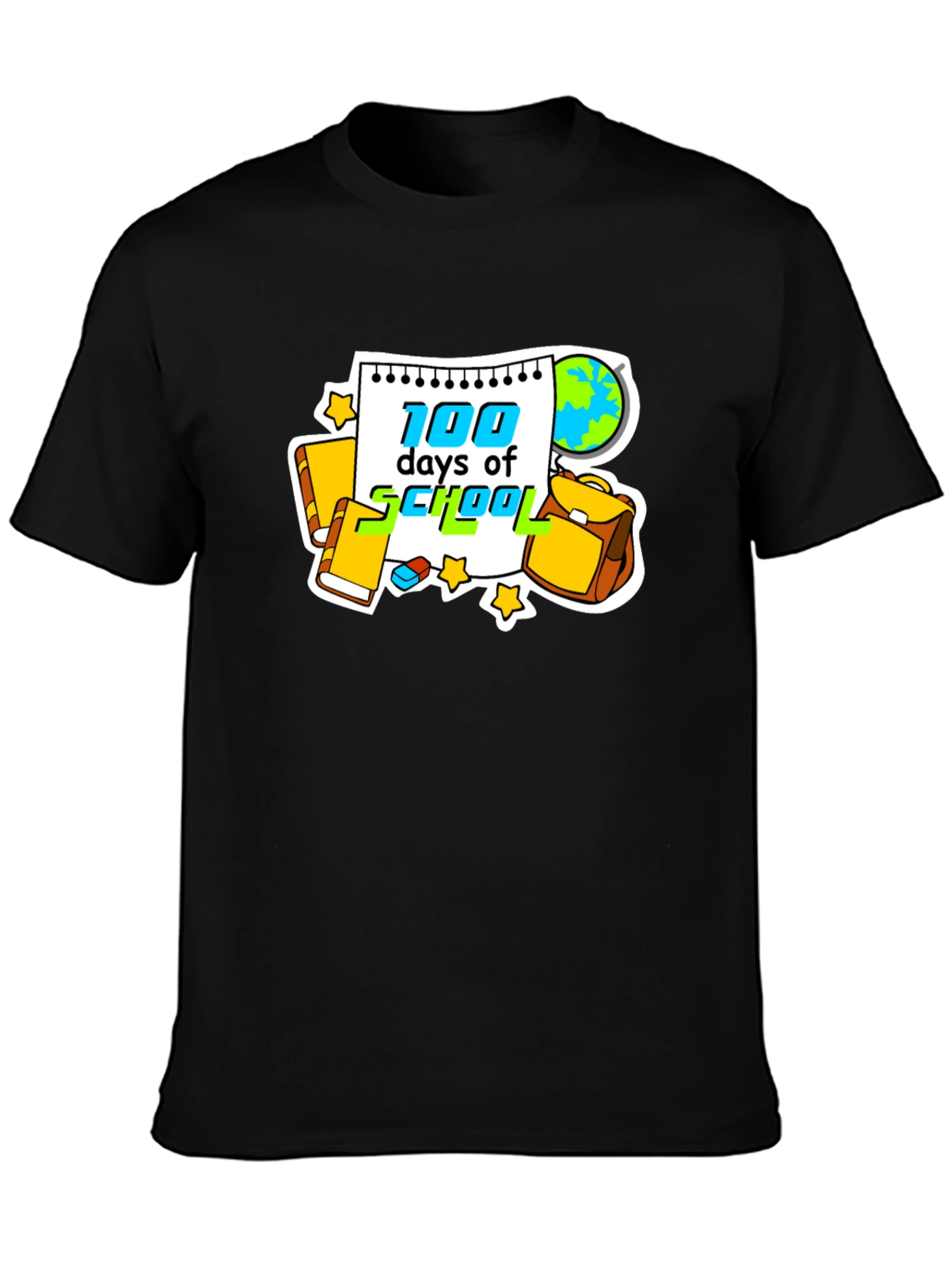 100 Days of School Black Graphic Tee