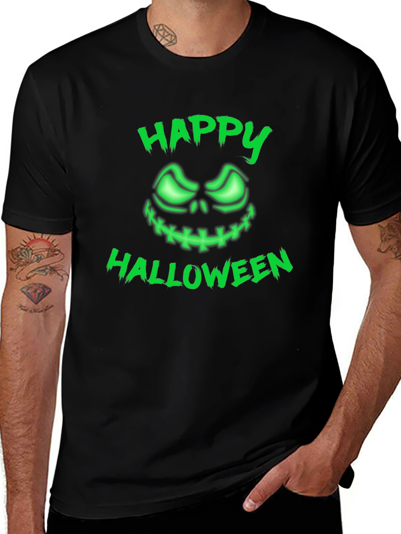 Happy Halloween Glowing Pumpkin T-Shirt