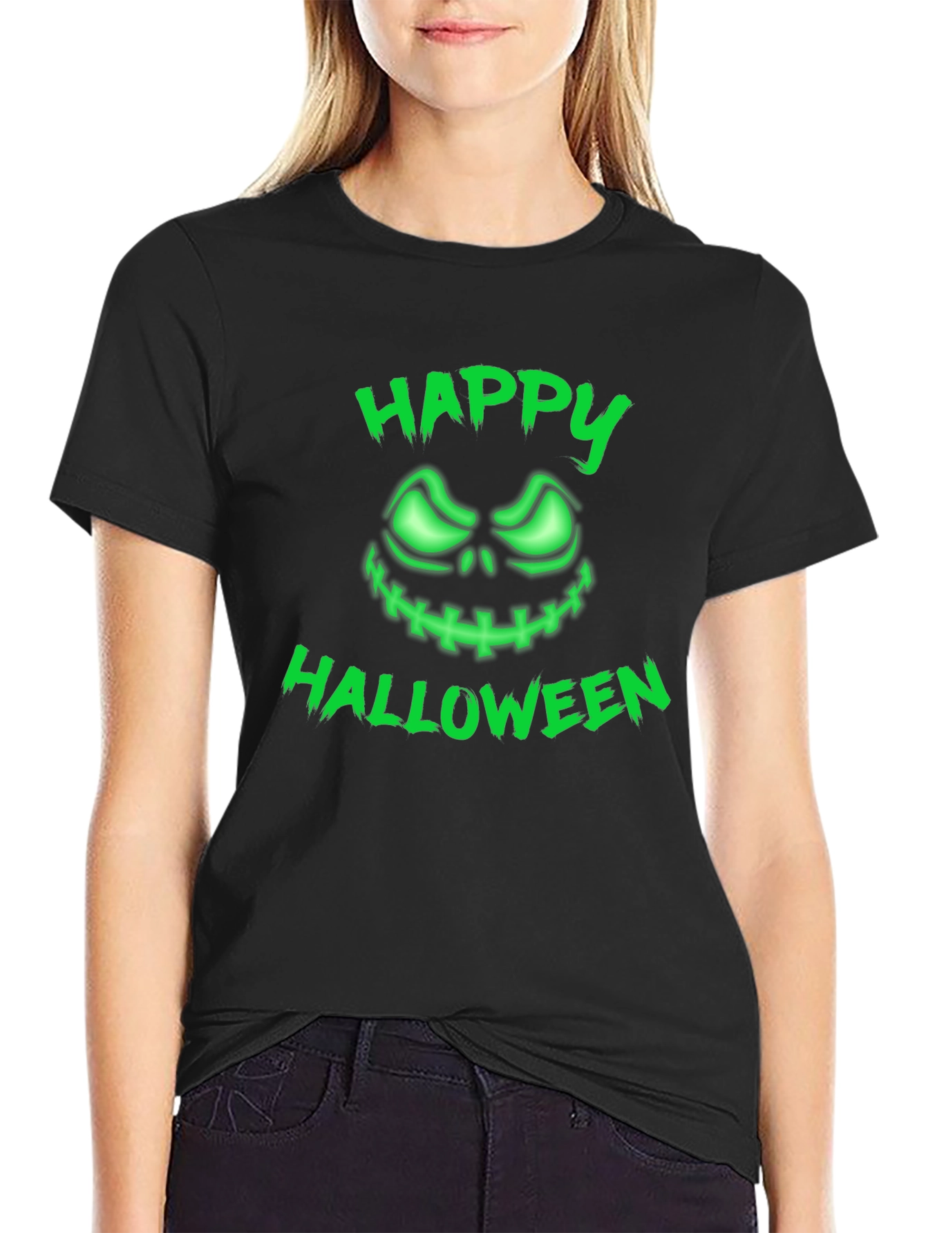 Happy Halloween Glowing Pumpkin T-Shirt