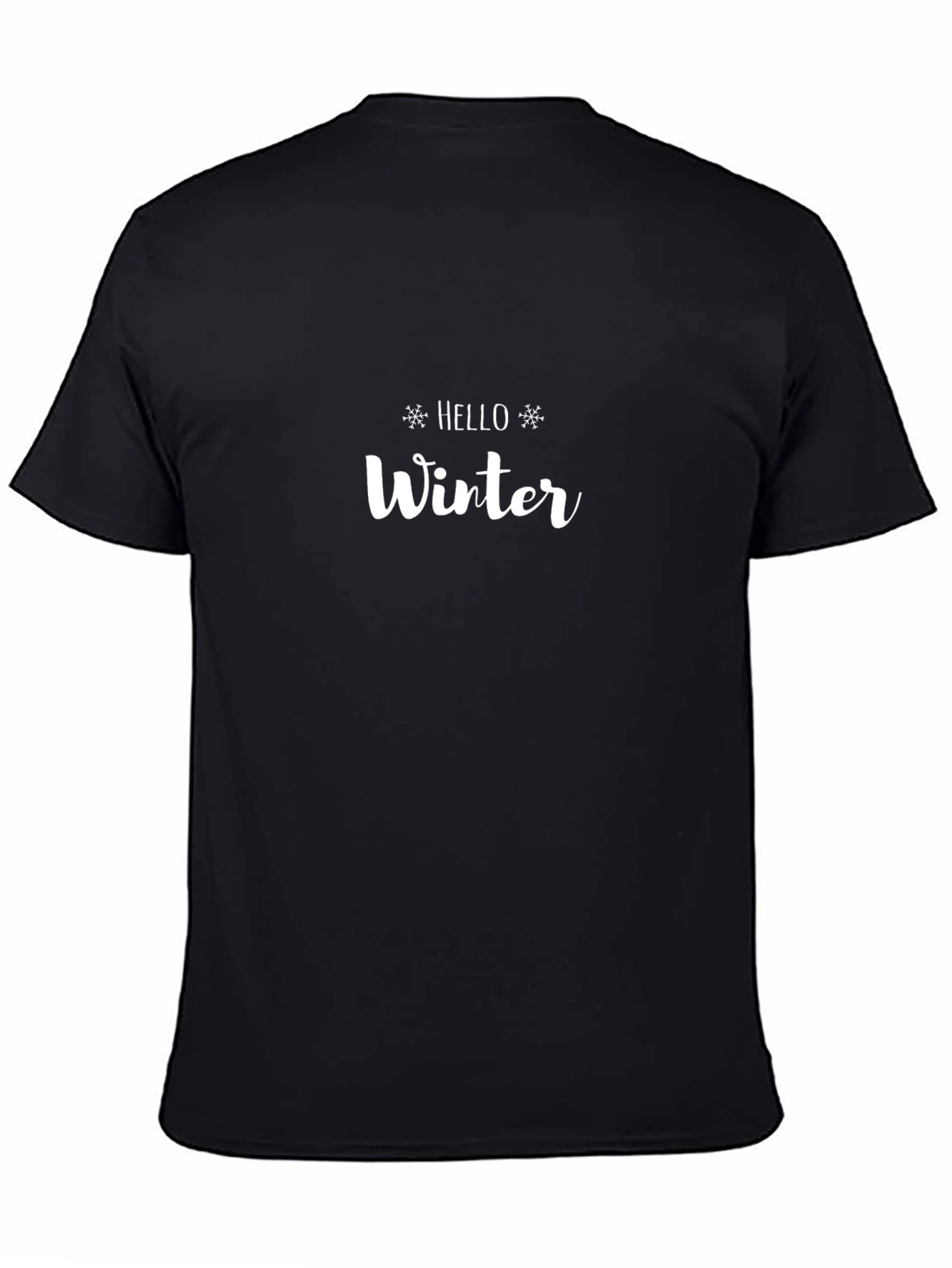 Hello Winter Graphic Tee - Unisex Black T-Shirt