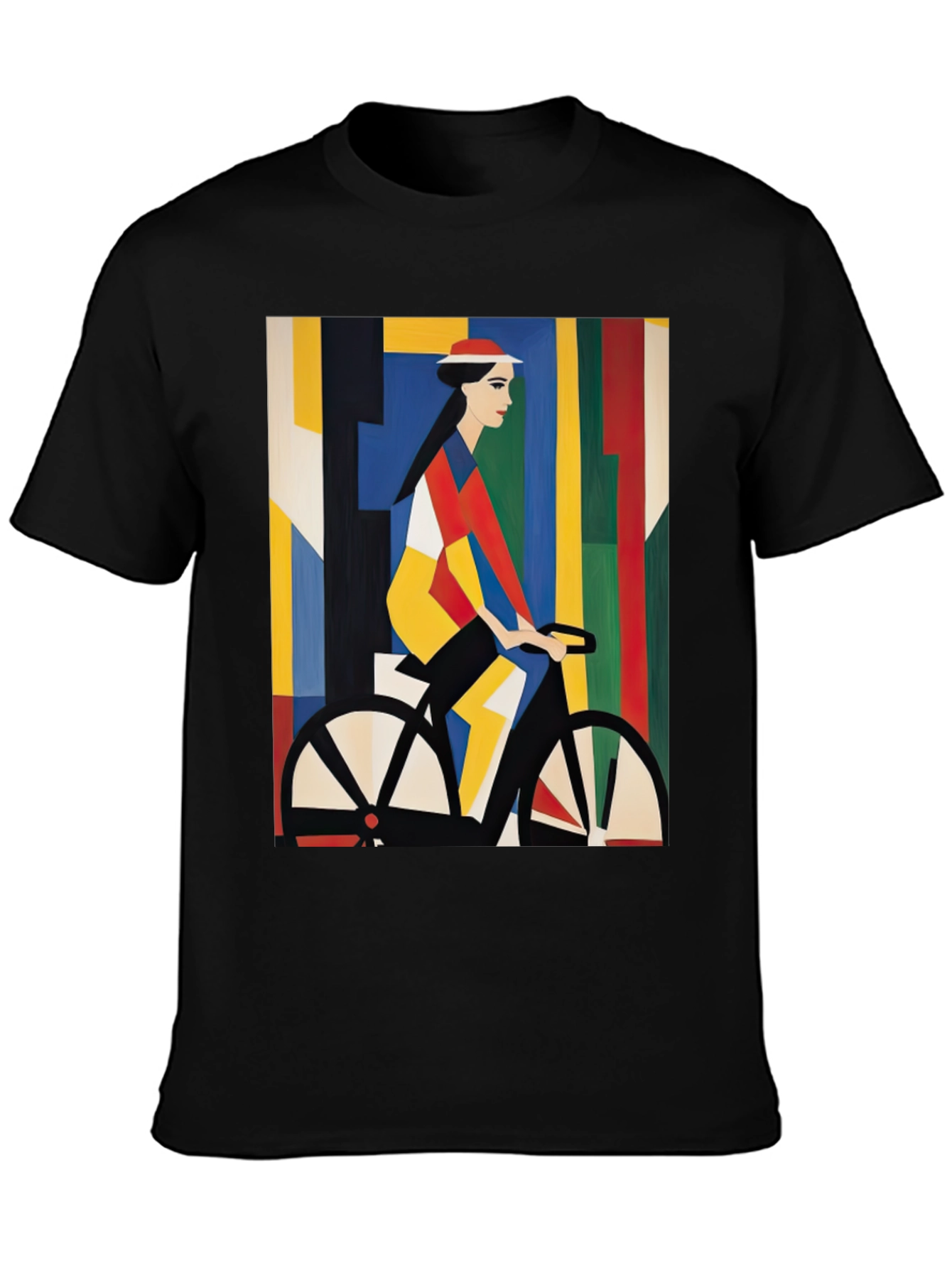 Abstract Bicycle Art Black T-Shirt