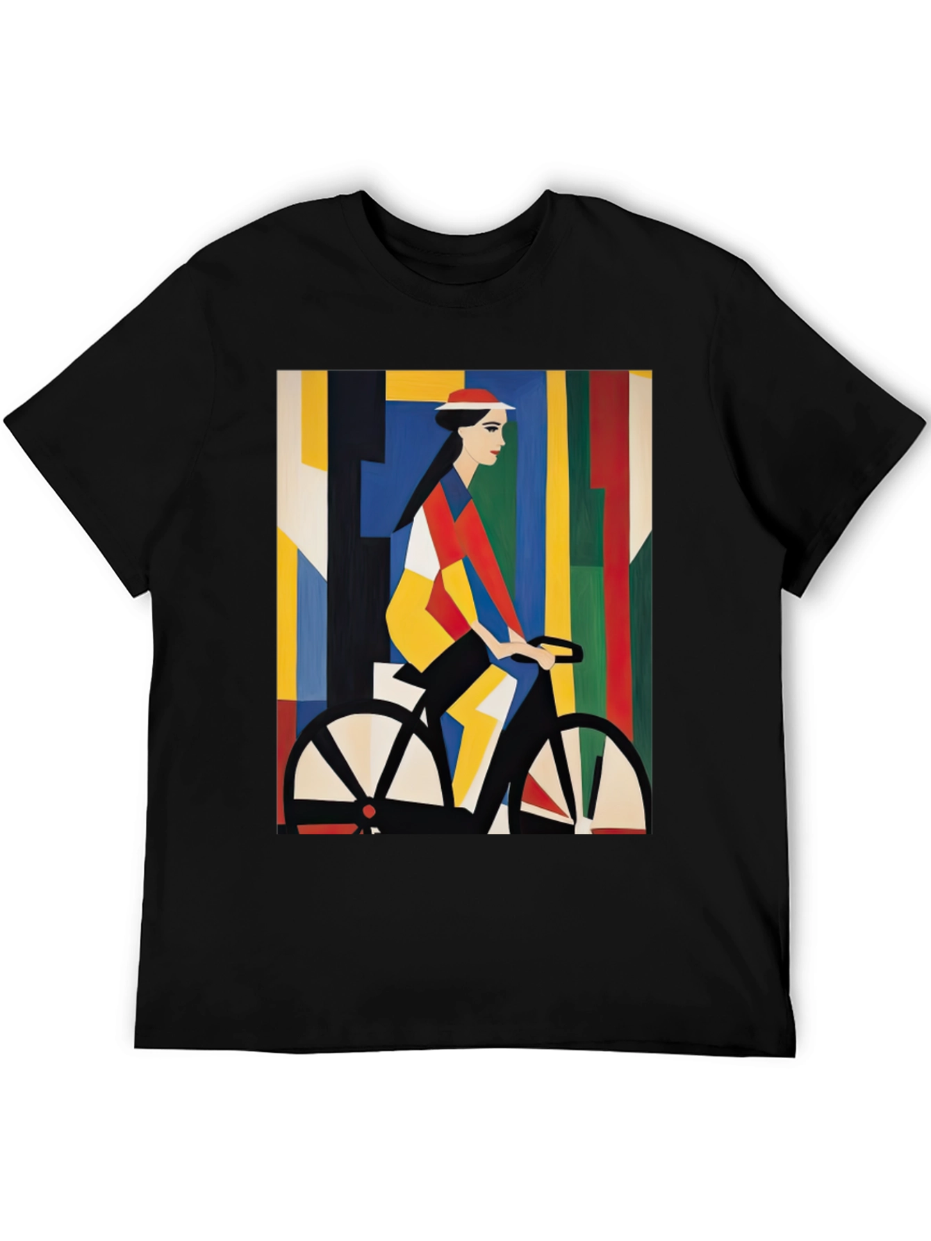 Abstract Bicycle Art Black T-Shirt