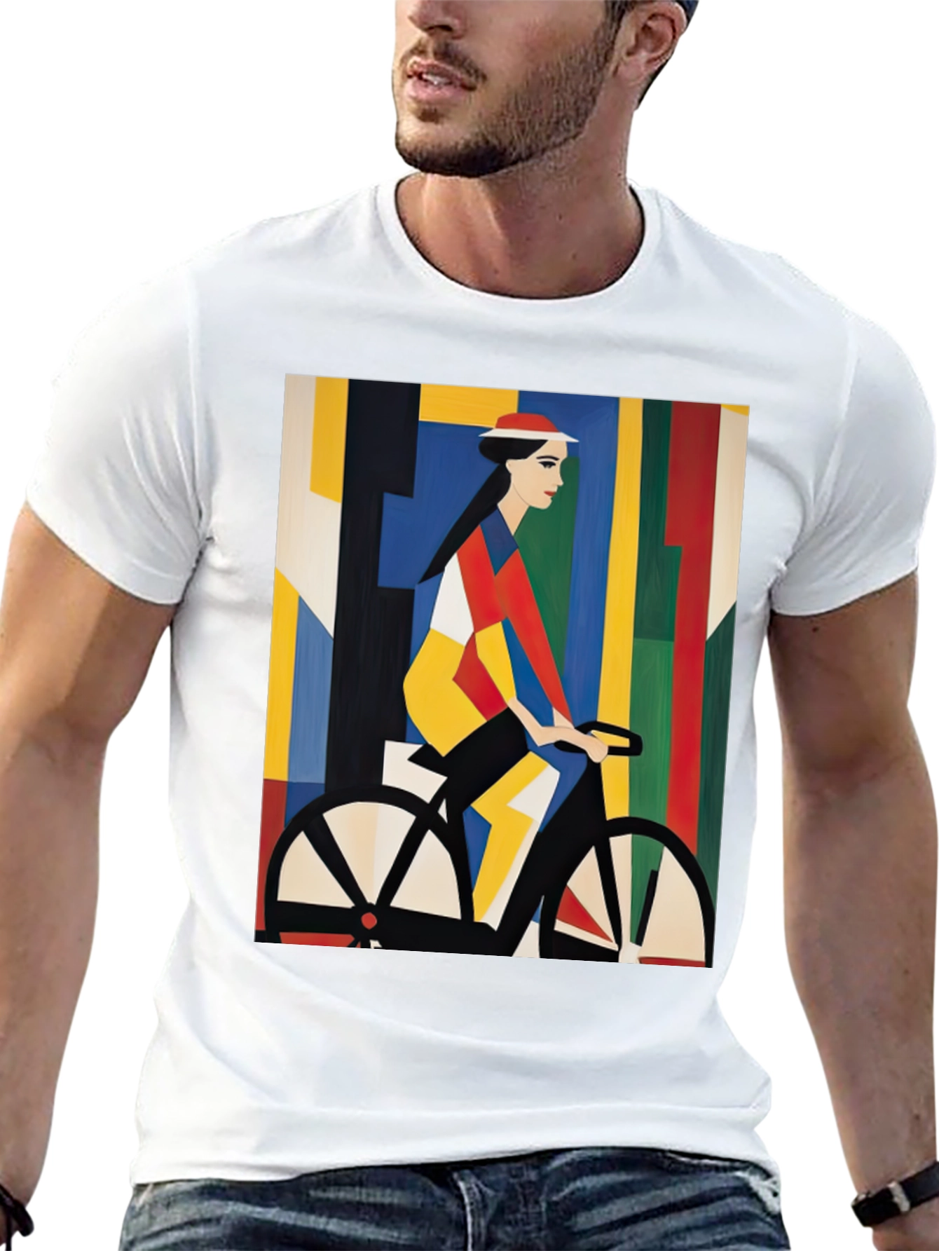 Abstract Bicycle Art Black T-Shirt