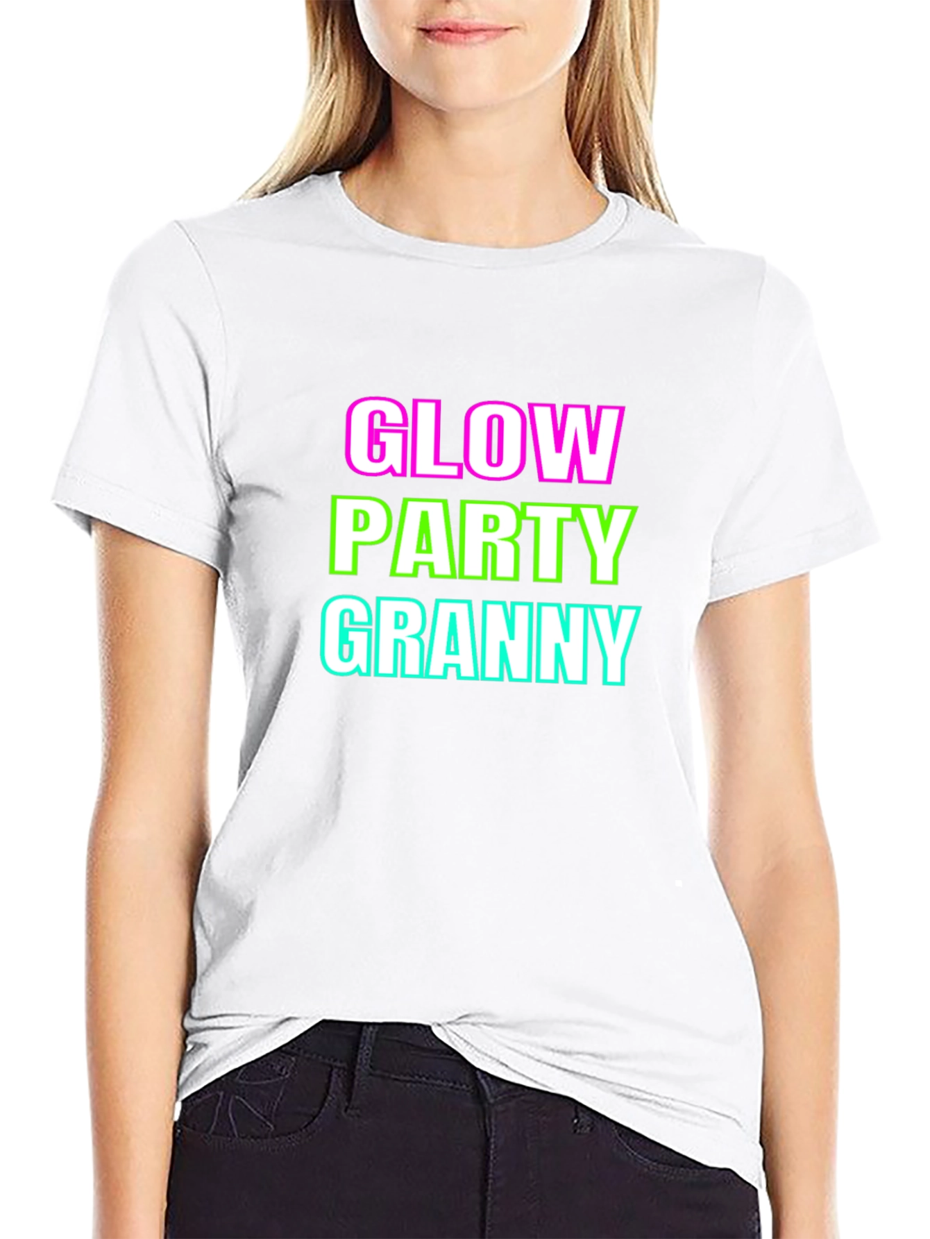 Glow Party Granny Graphic T-Shirt