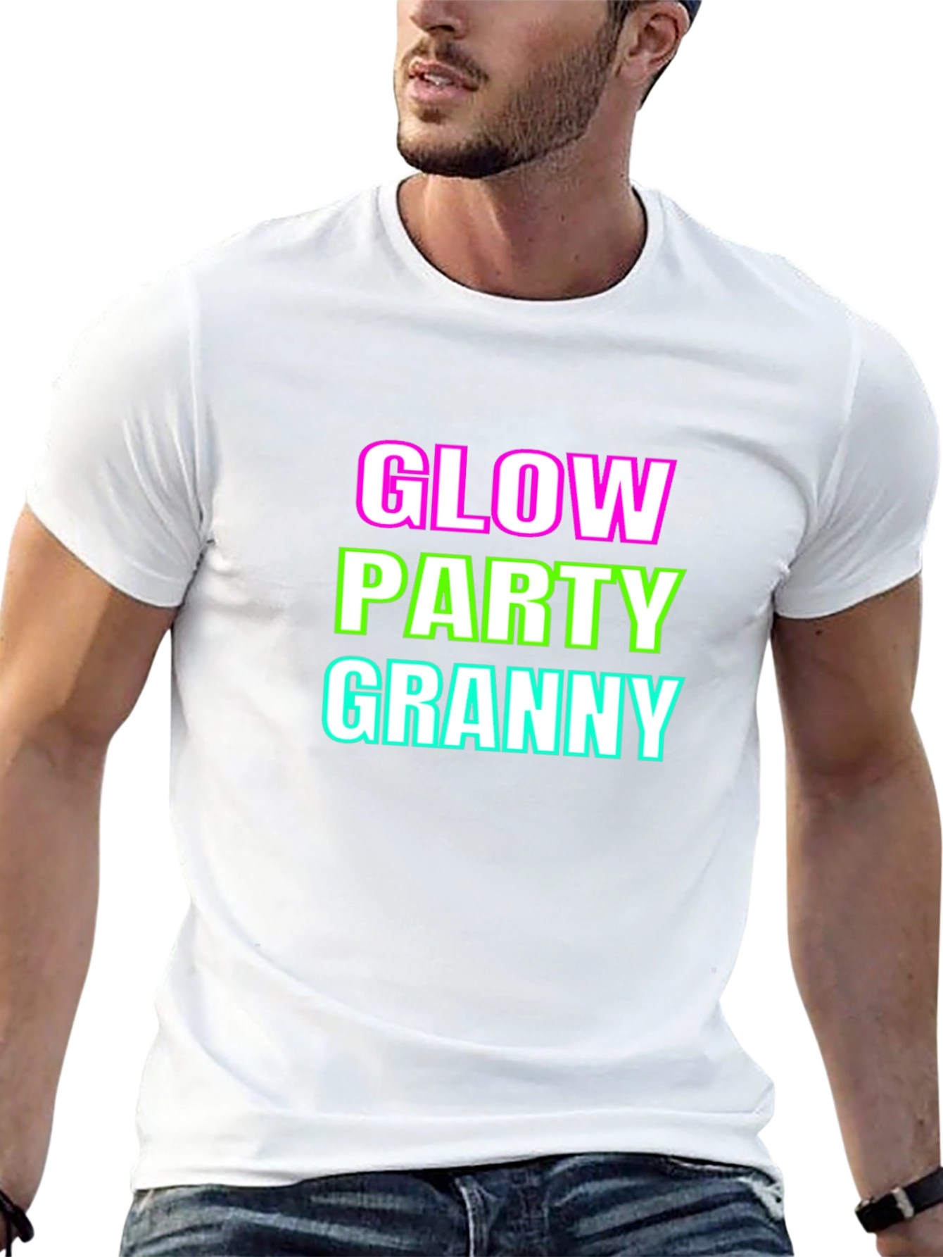 Glow Party Granny Graphic T-Shirt