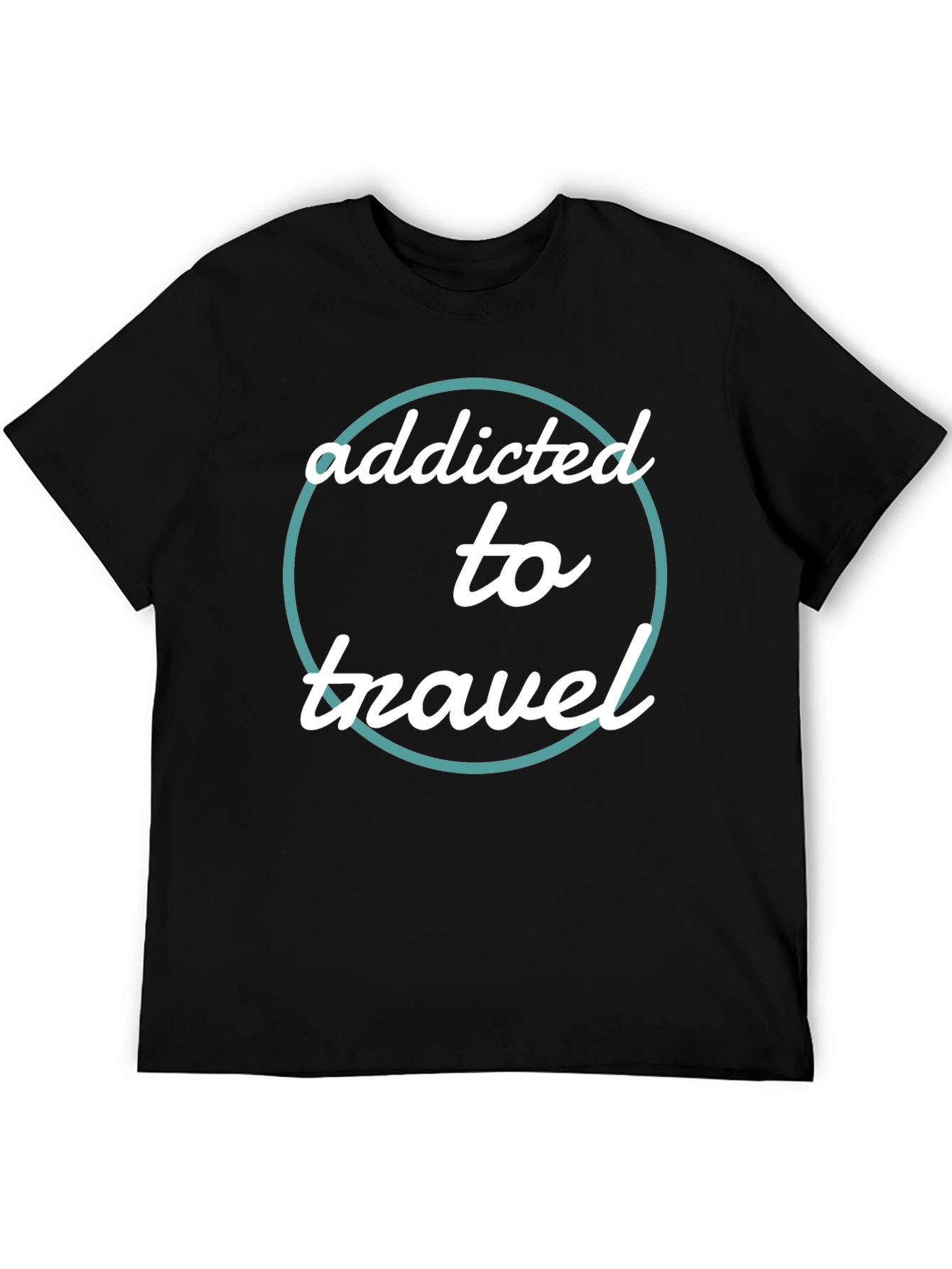 Addicted to Travel Graphic Tee - Black