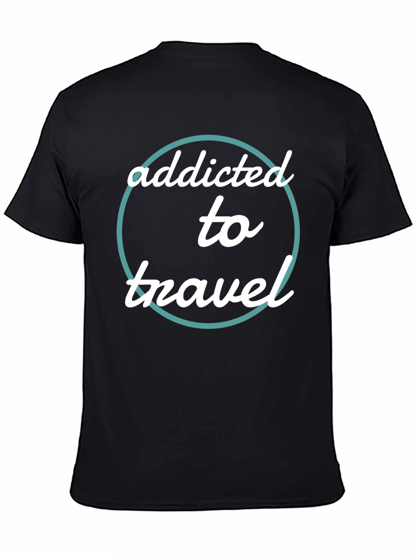 Addicted to Travel Graphic Tee - Black
