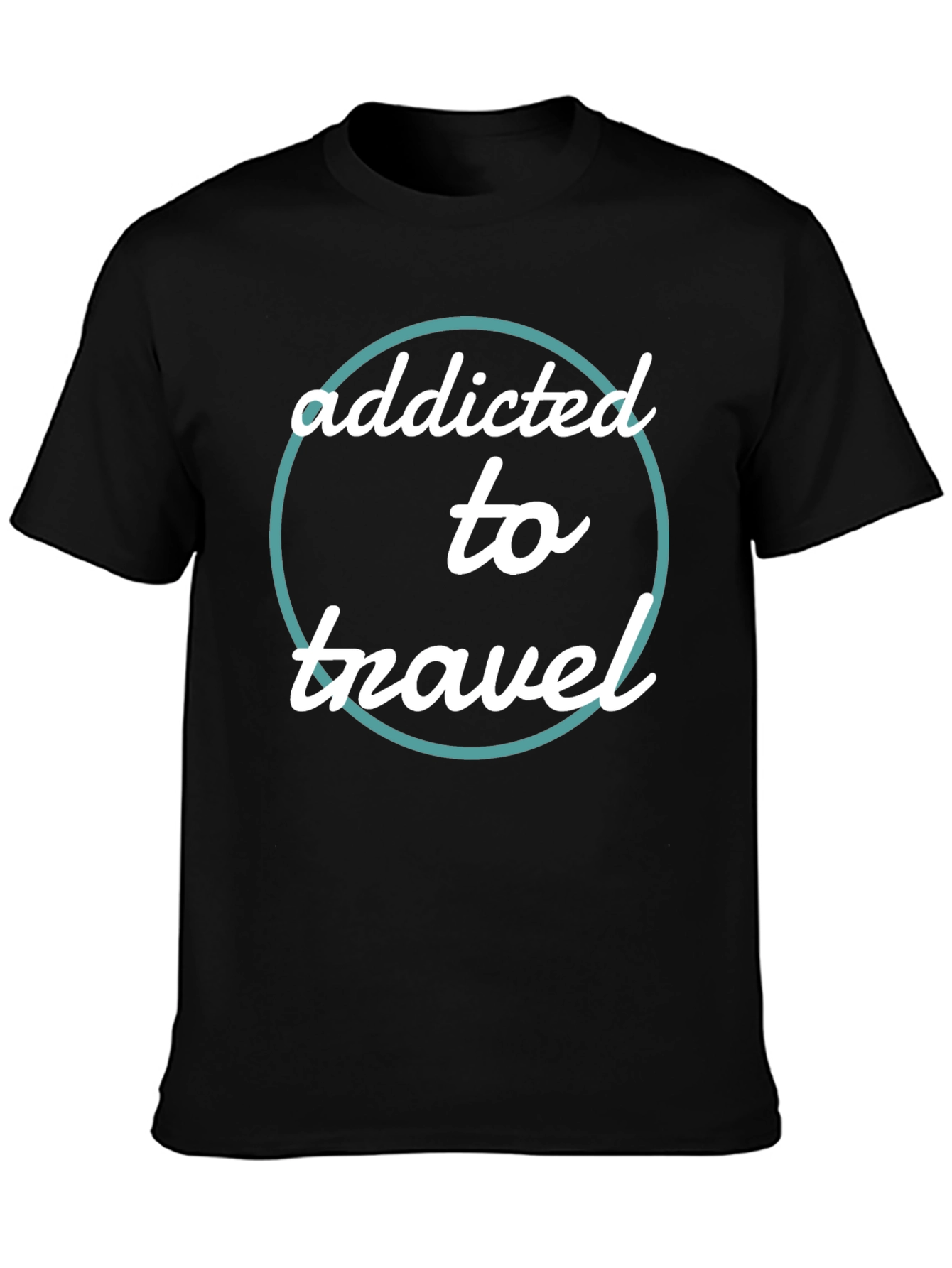 Addicted to Travel Graphic Tee - Black