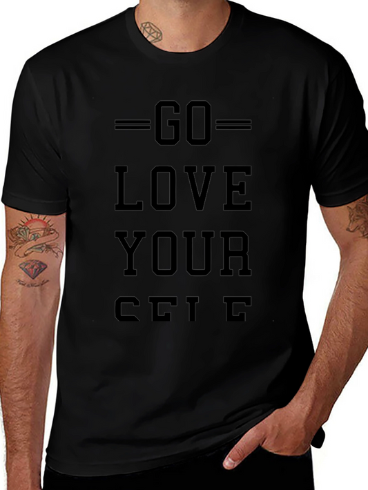 Go Love Yourself Black Graphic Tee