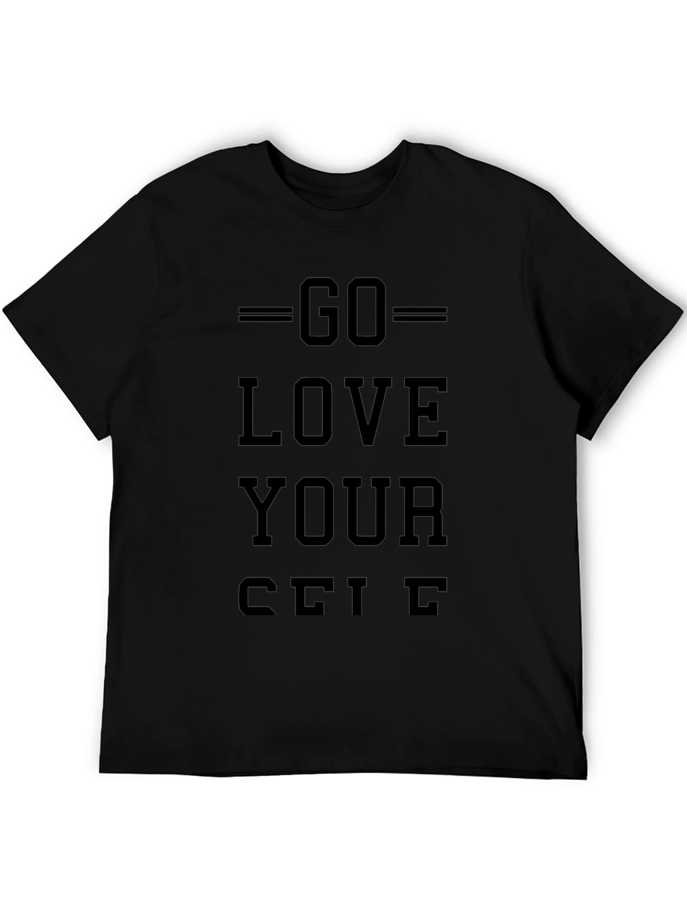 Go Love Yourself Black Graphic Tee