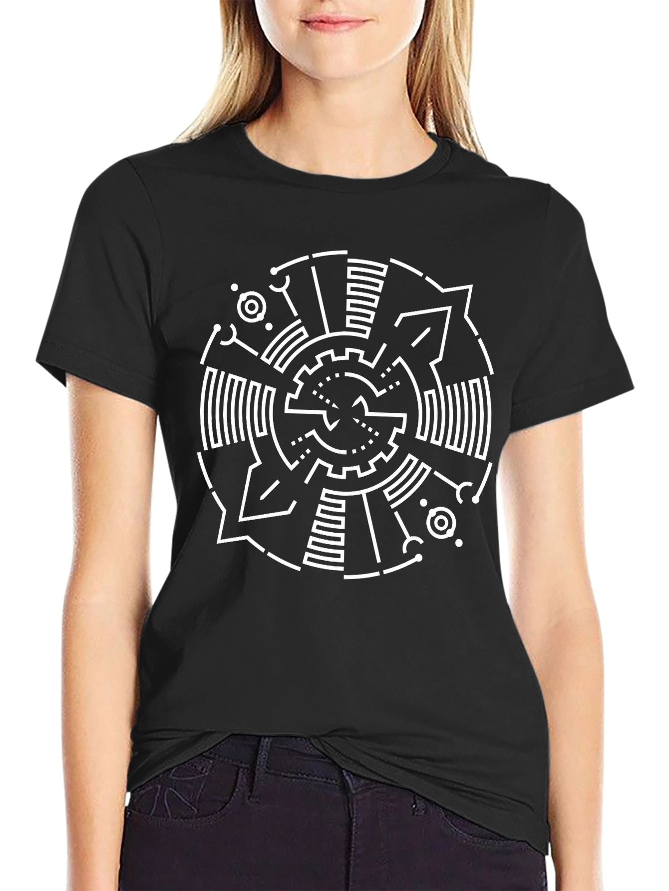Abstract Geometric Graphic Print T-Shirt
