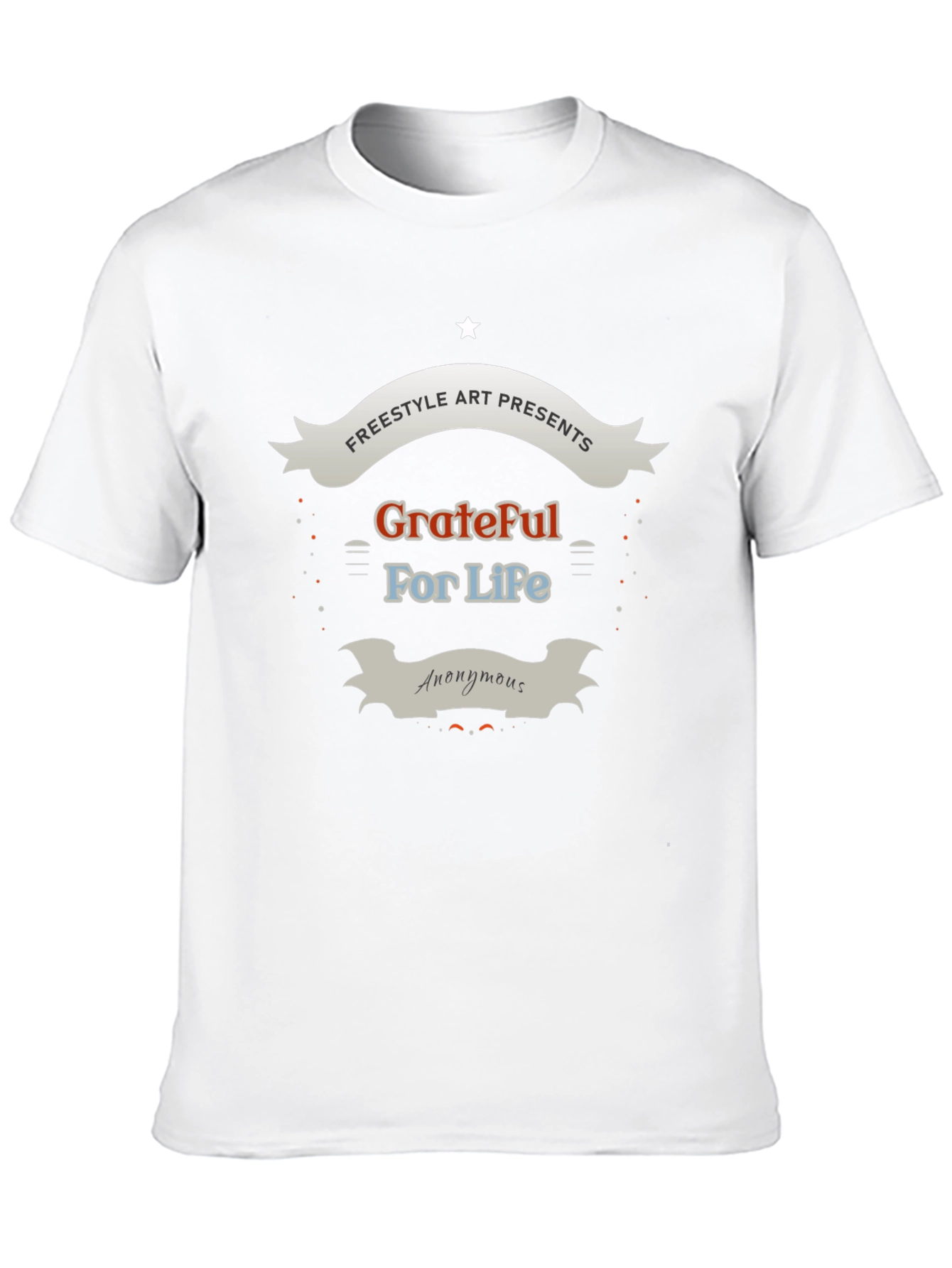 Grateful For Life Black Graphic Tee