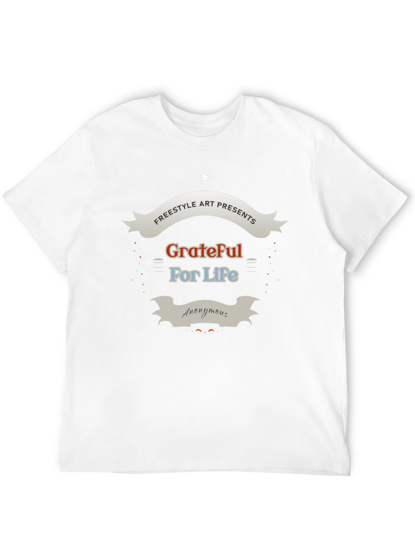 Grateful For Life Black Graphic Tee