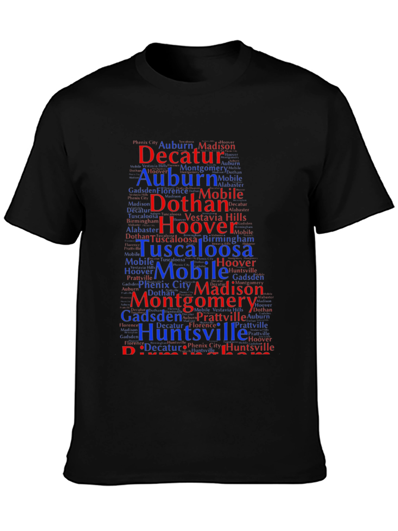 Alabama Cities Word Art T-Shirt