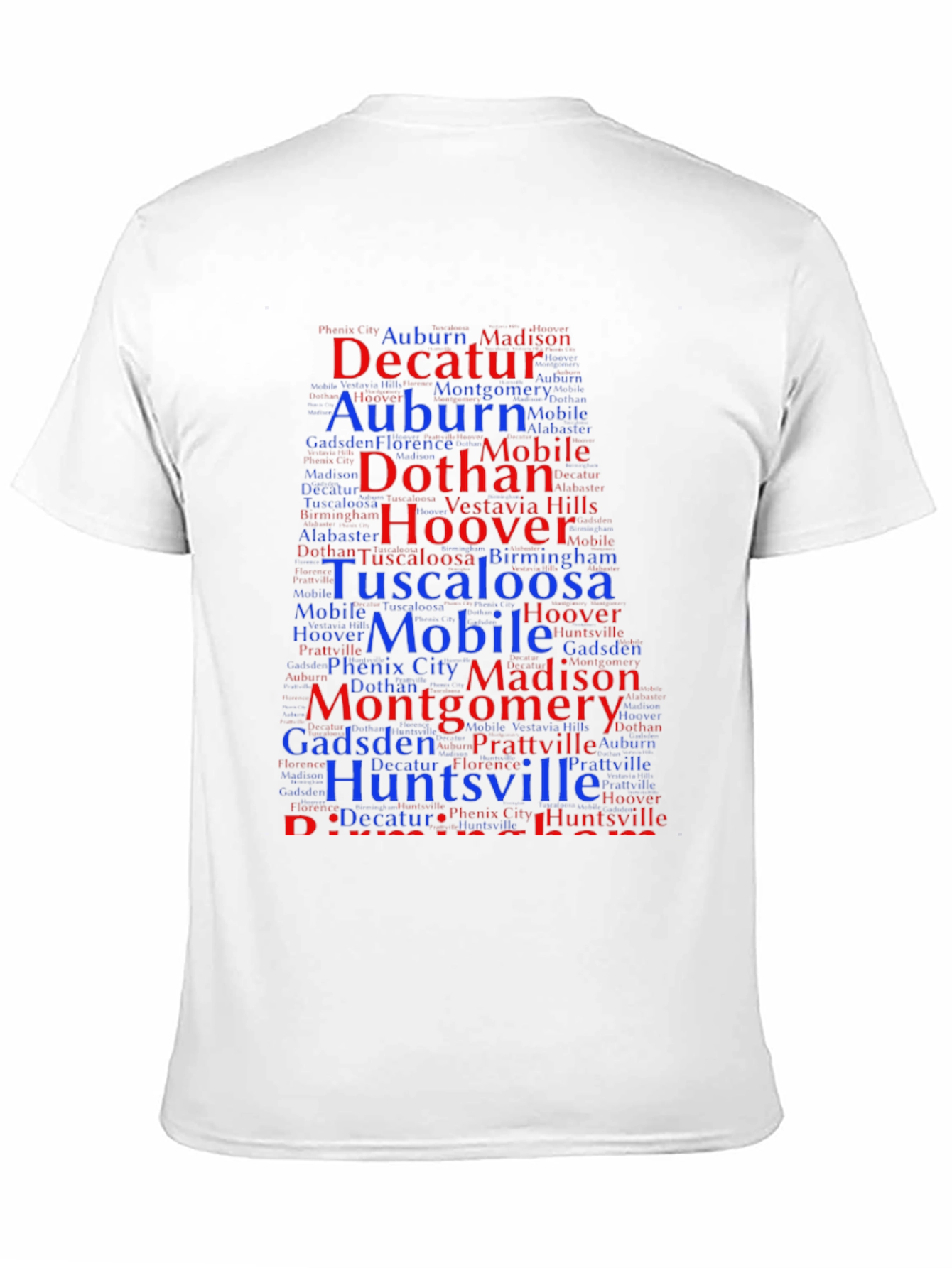 Alabama Cities Word Art T-Shirt