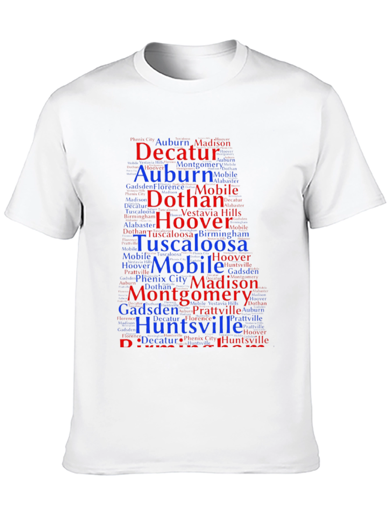 Alabama Cities Word Art T-Shirt