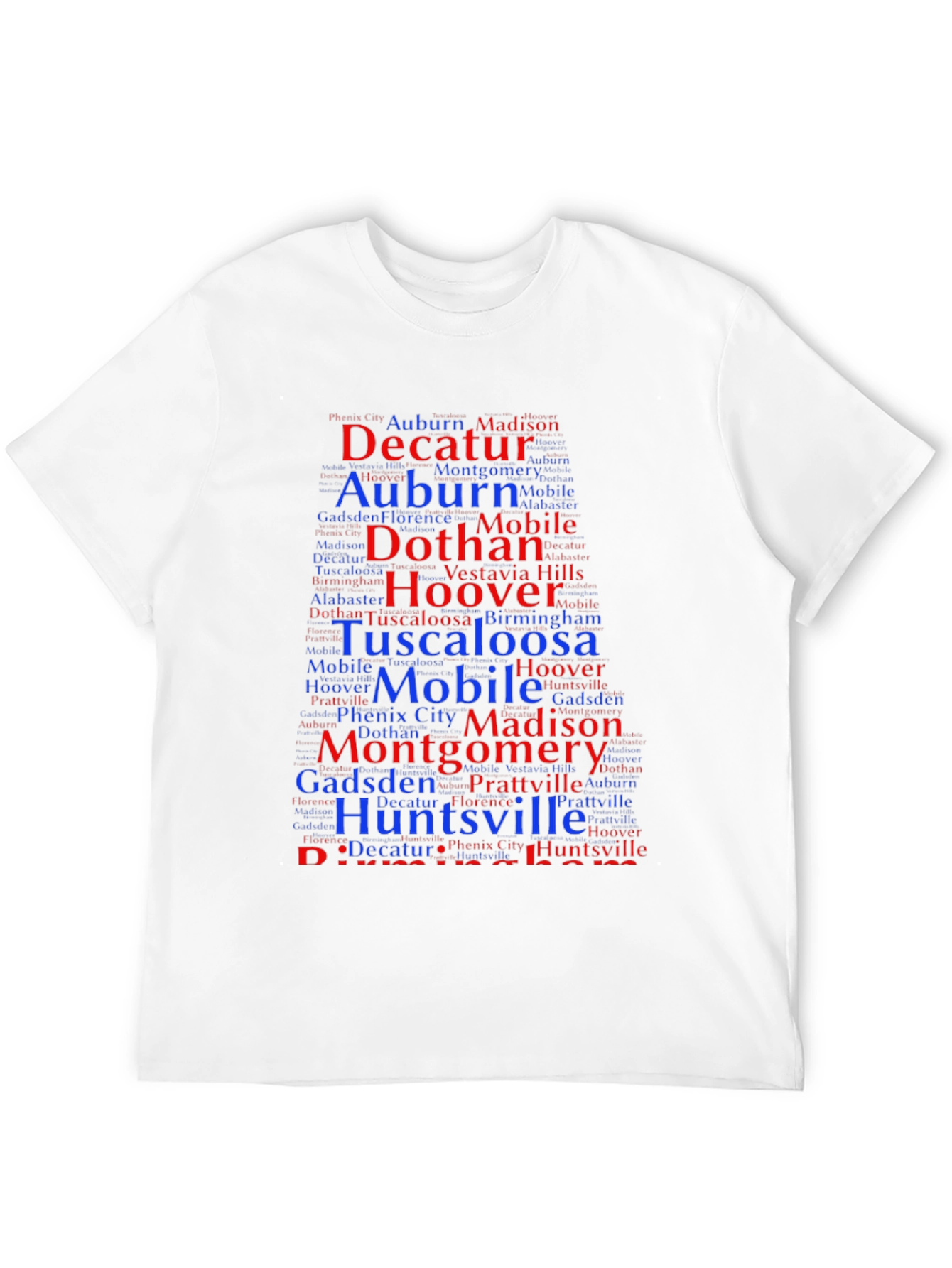 Alabama Cities Word Art T-Shirt