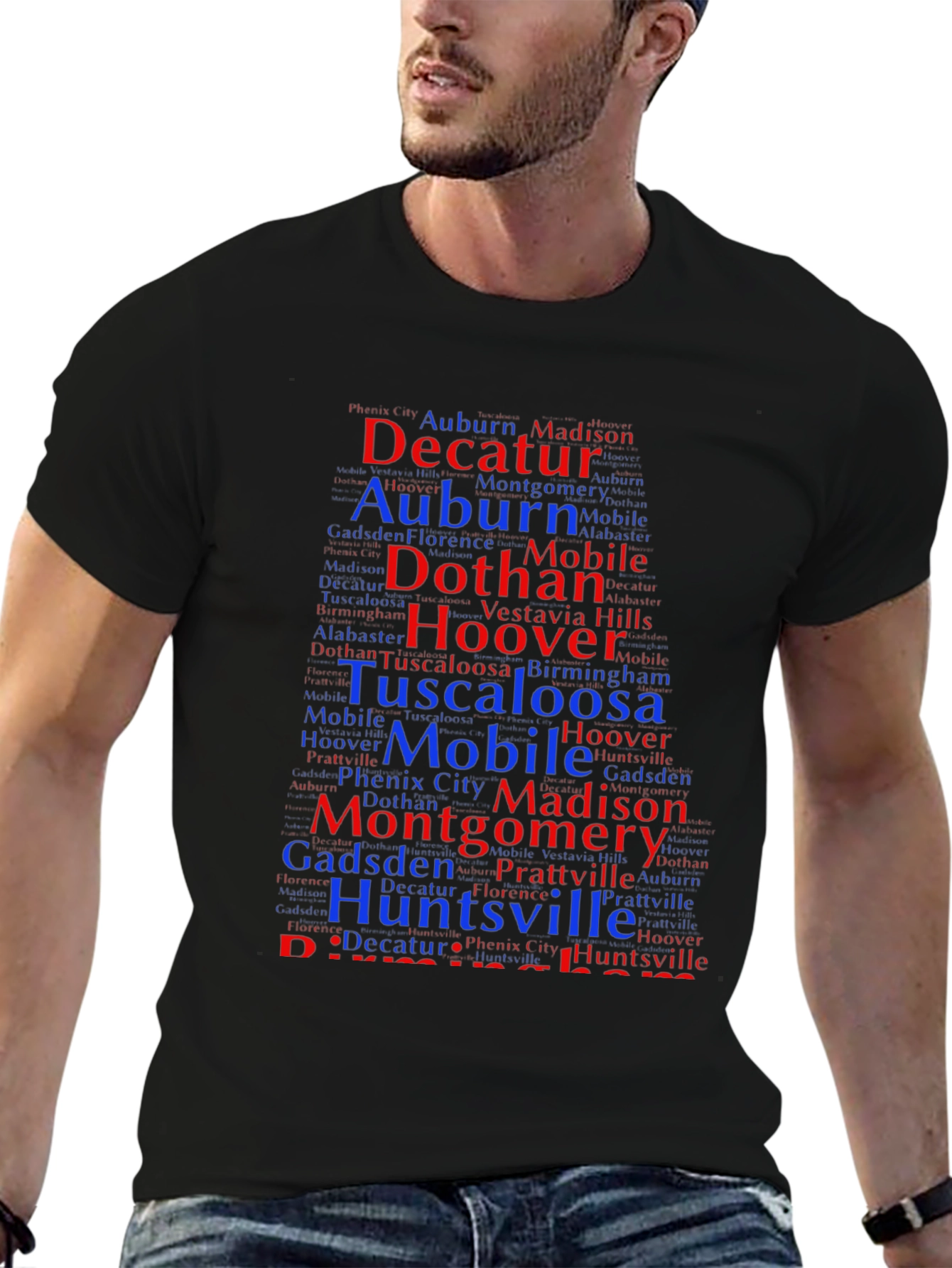 Alabama Cities Word Art T-Shirt
