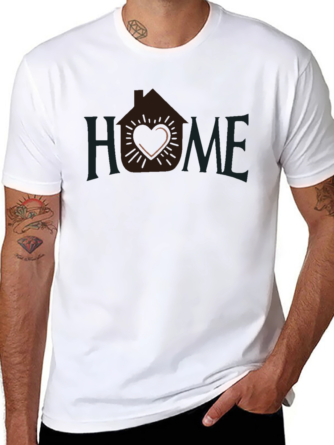 Heart Home Graphic Tee - Stylish Comfort