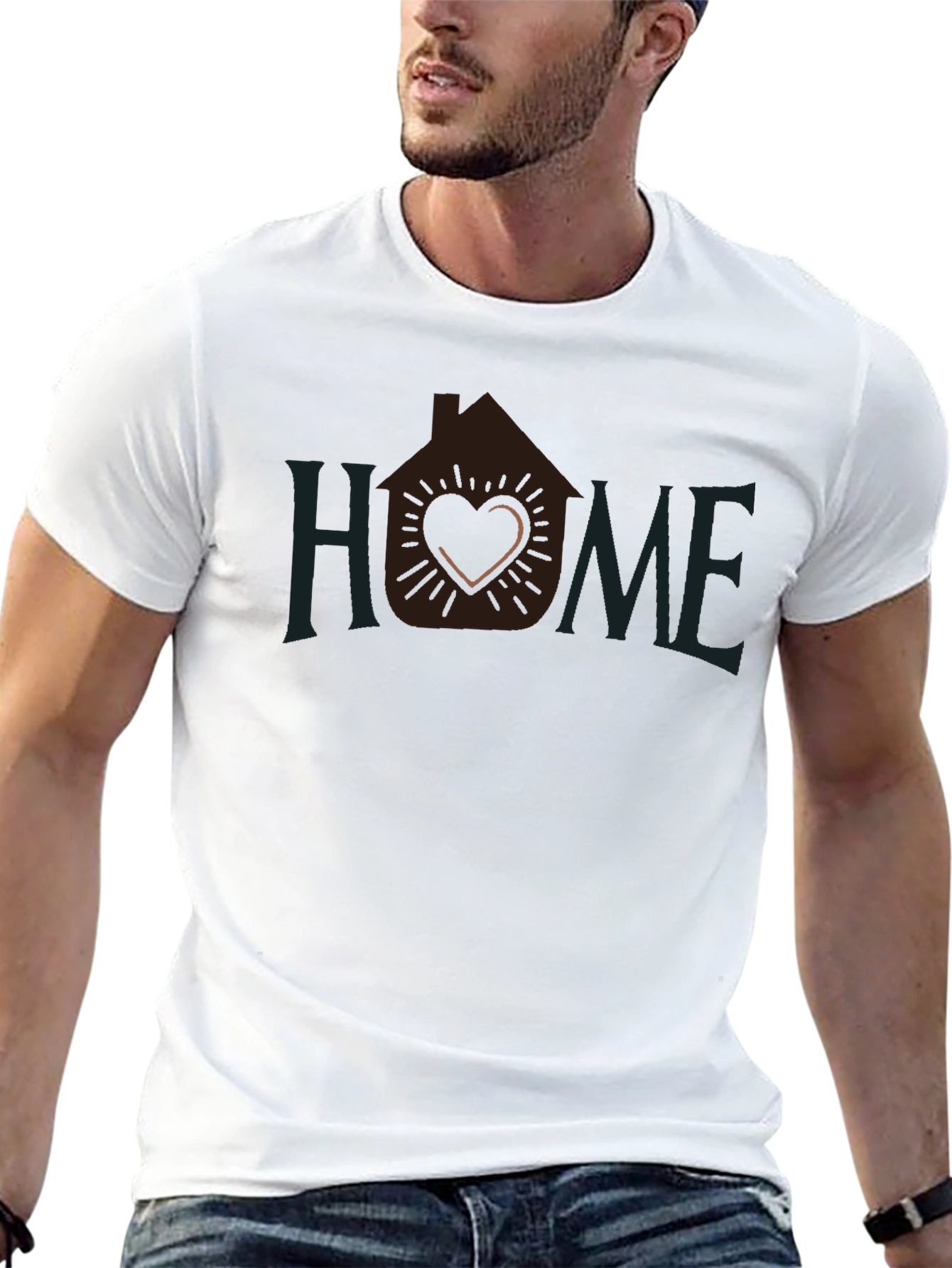 Heart Home Graphic Tee - Stylish Comfort