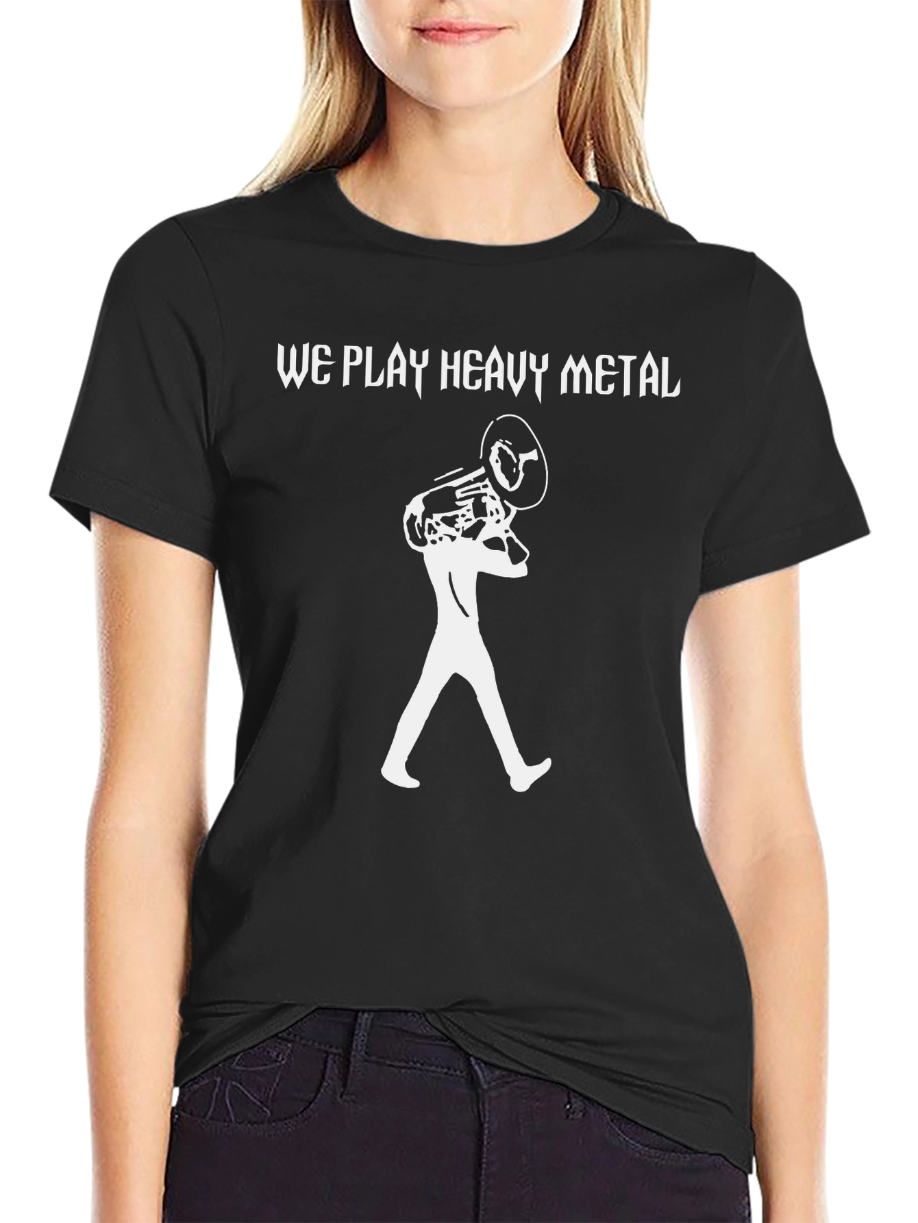 Heavy Metal Tuba Player Graphic Tee