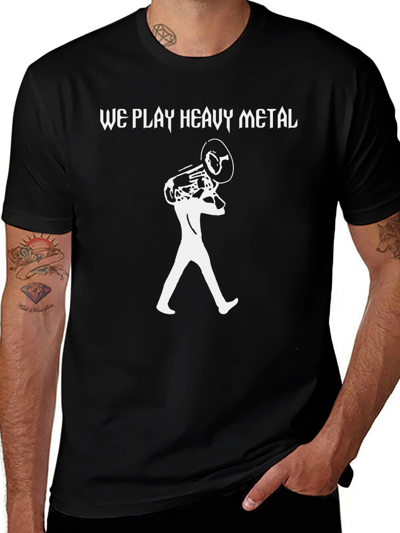 Heavy Metal Tuba Player Graphic Tee