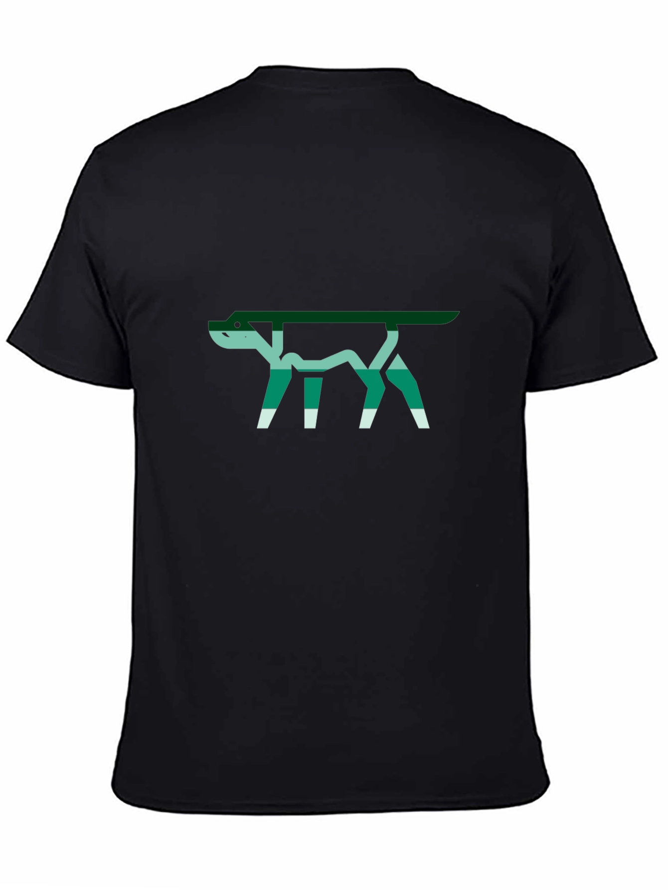 Abstract Dog Graphic Tee - Stylish Black T-Shirt