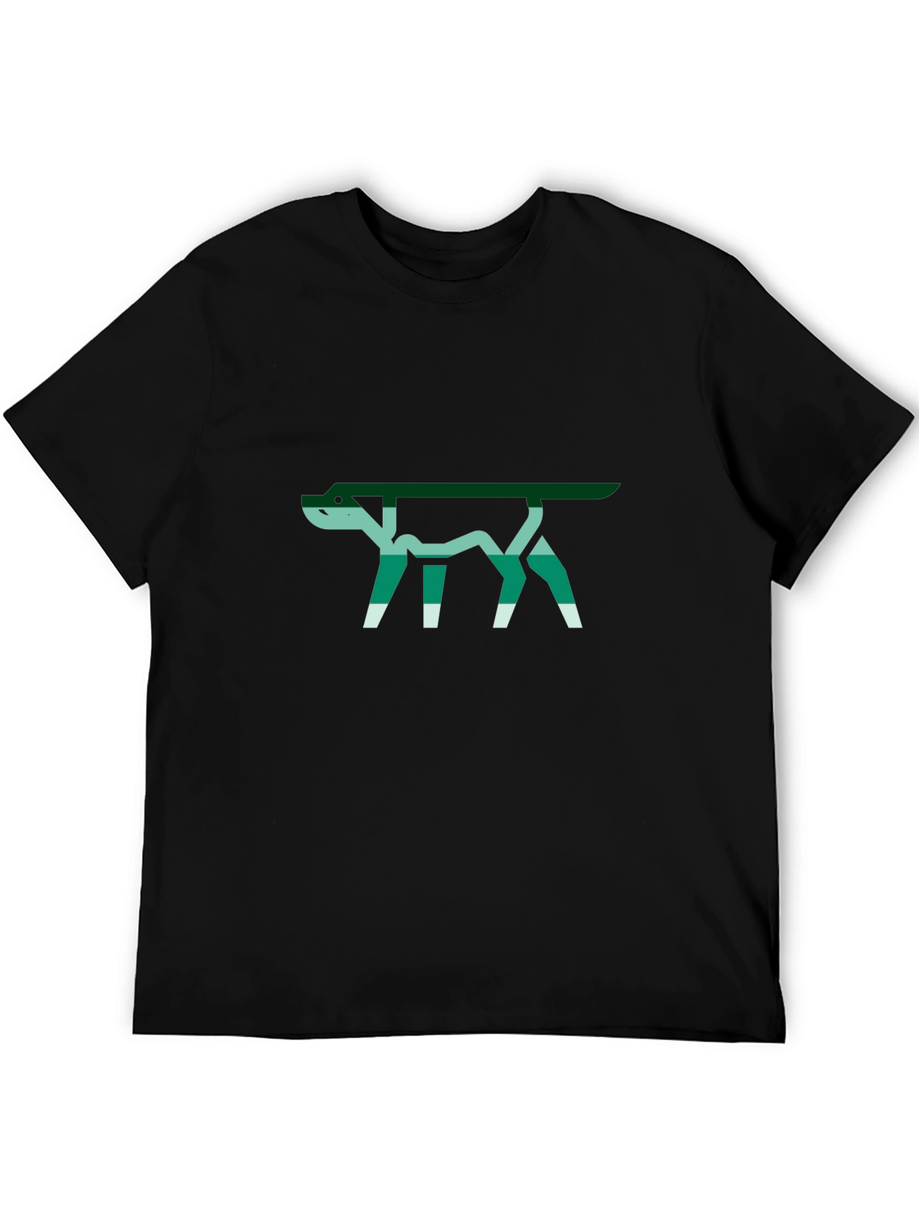 Abstract Dog Graphic Tee - Stylish Black T-Shirt