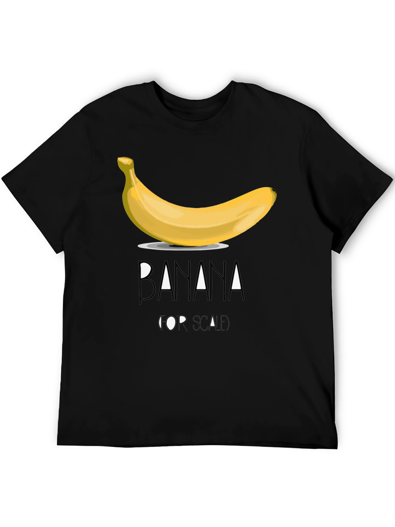 Banana For Scale Mens Black T-Shirt