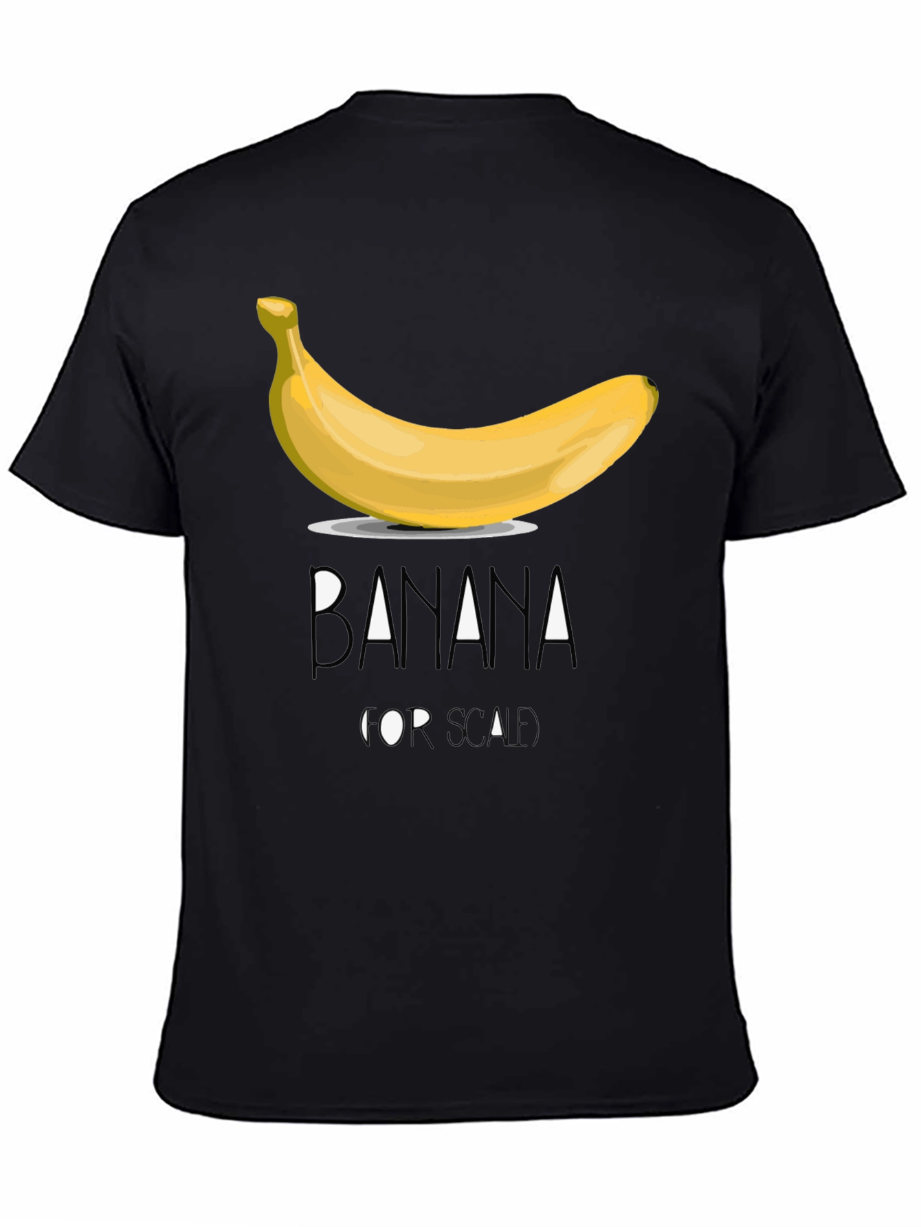 Banana For Scale Mens Black T-Shirt
