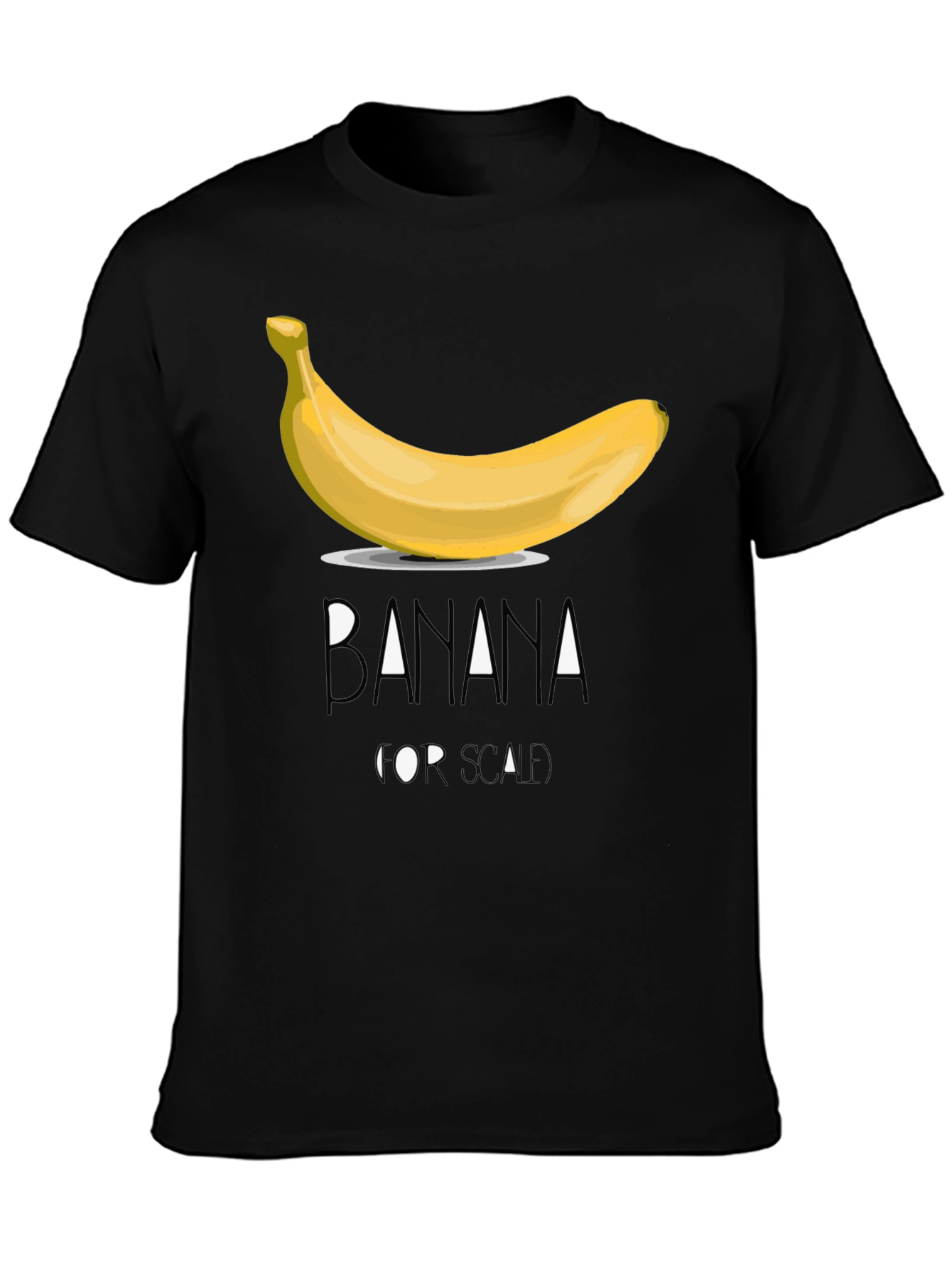 Banana For Scale Mens Black T-Shirt