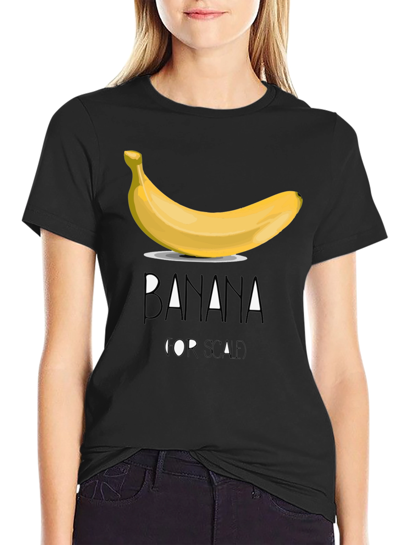 Banana For Scale Mens Black T-Shirt